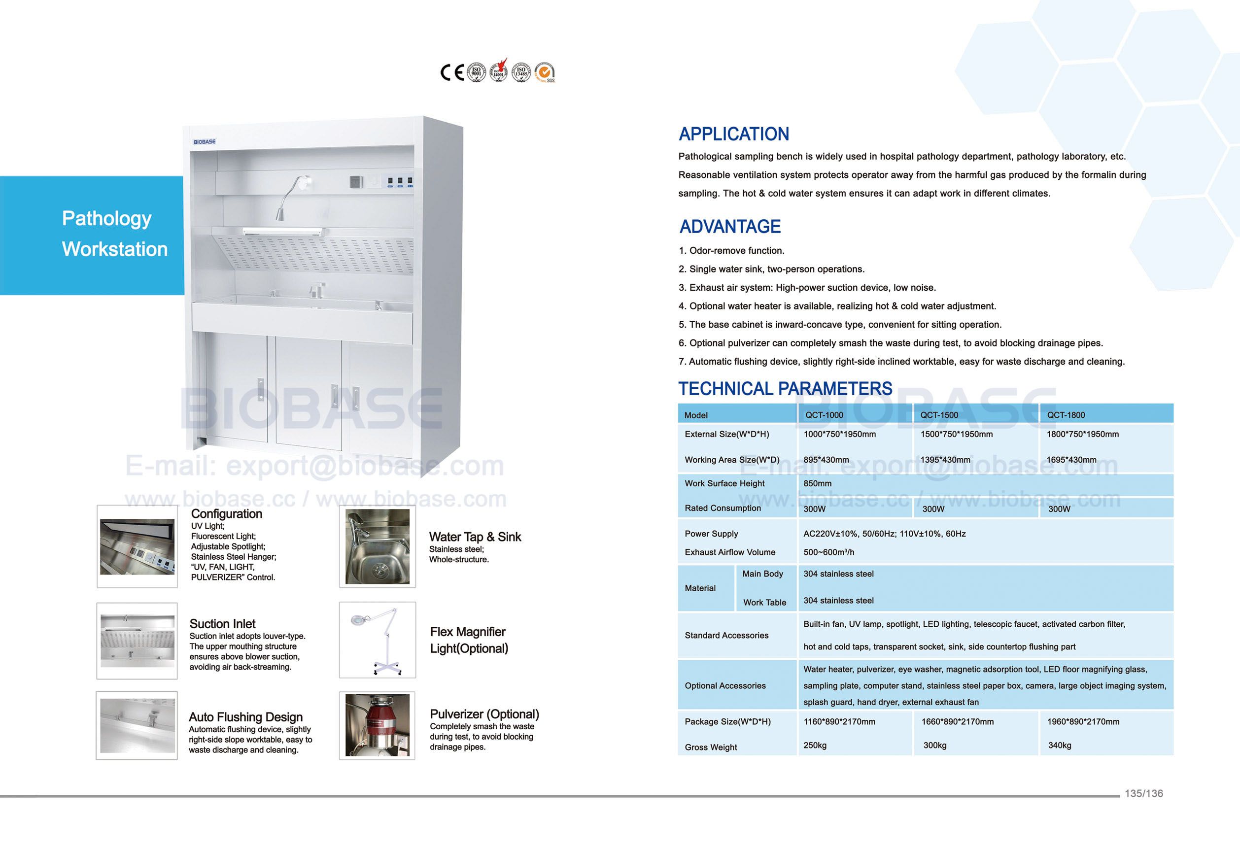 135-136 Pathology Workstation 135-136 Poste de travail de pathologie
