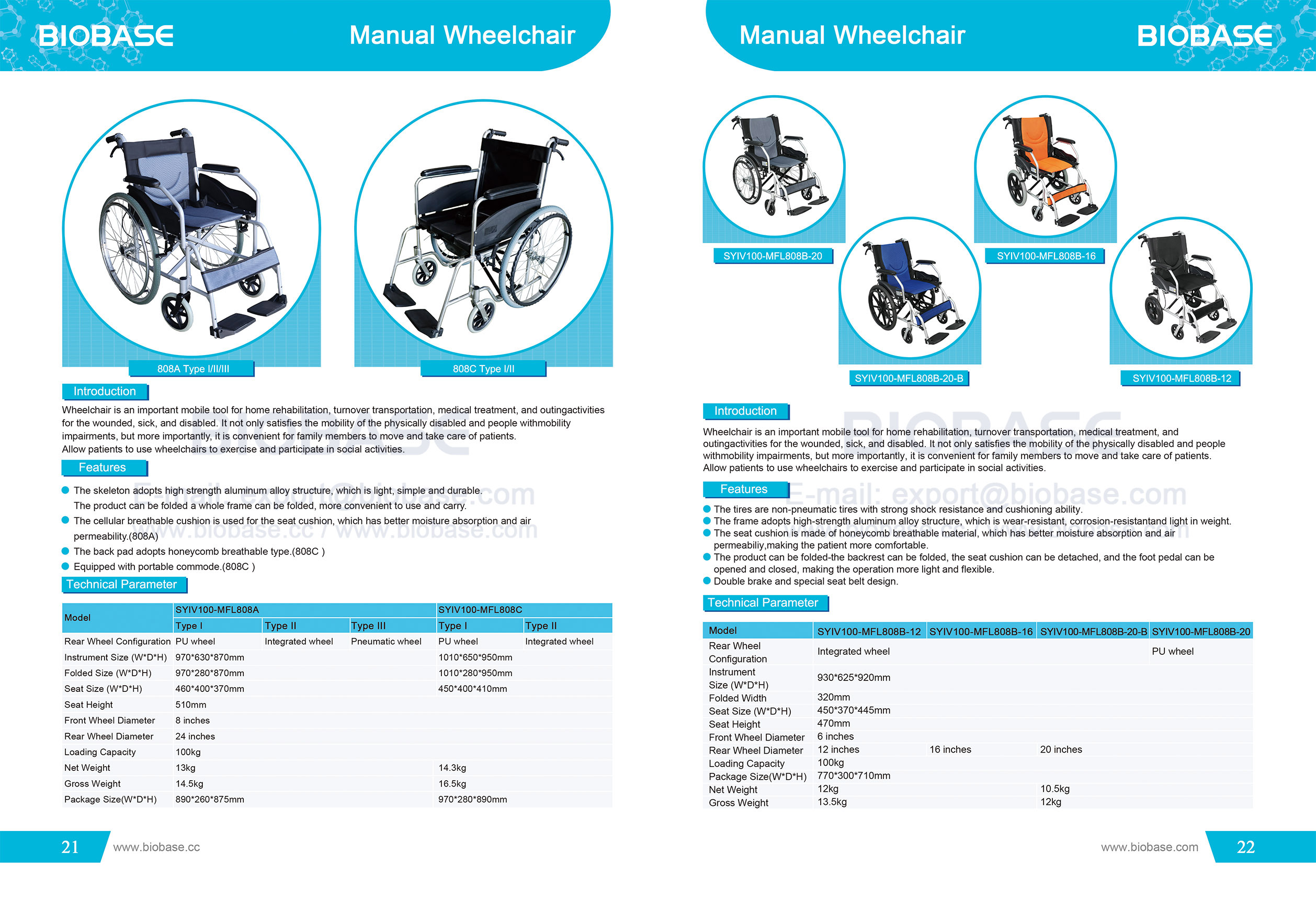 21-22 Fauteuil roulant manuel