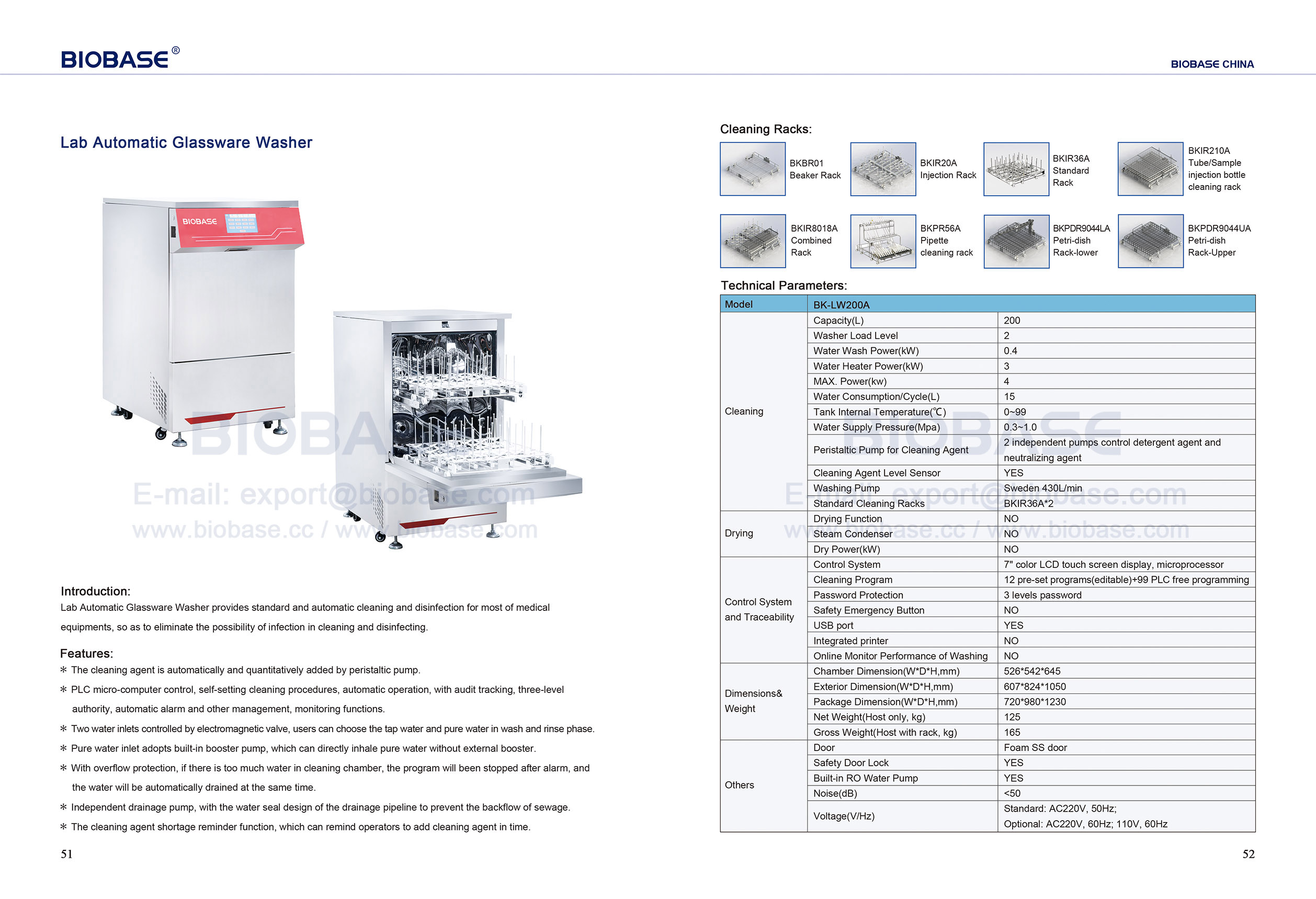 51-52 Laveur automatique de verrerie de laboratoire