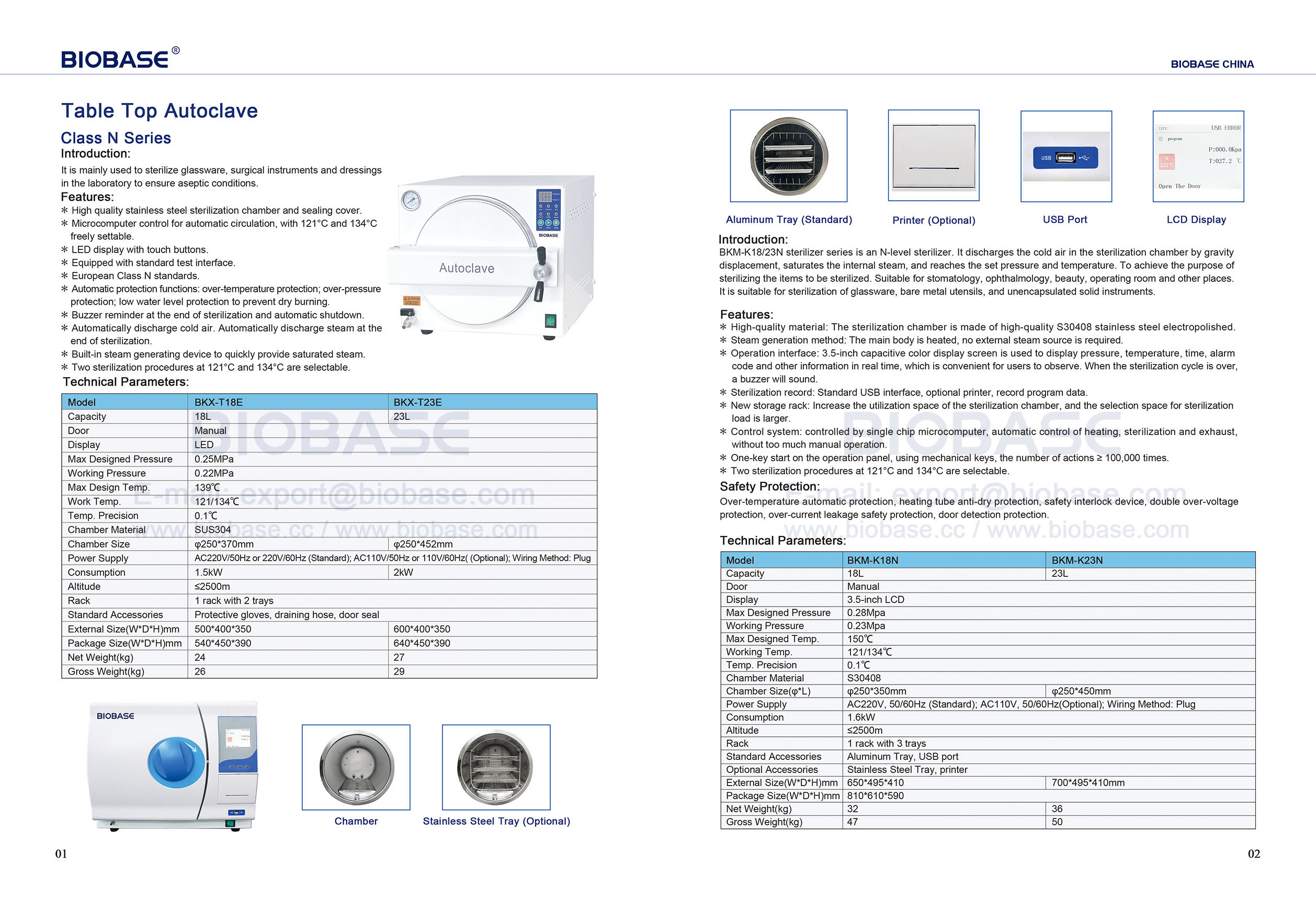 1-2 Autoclave de table série N de classe N