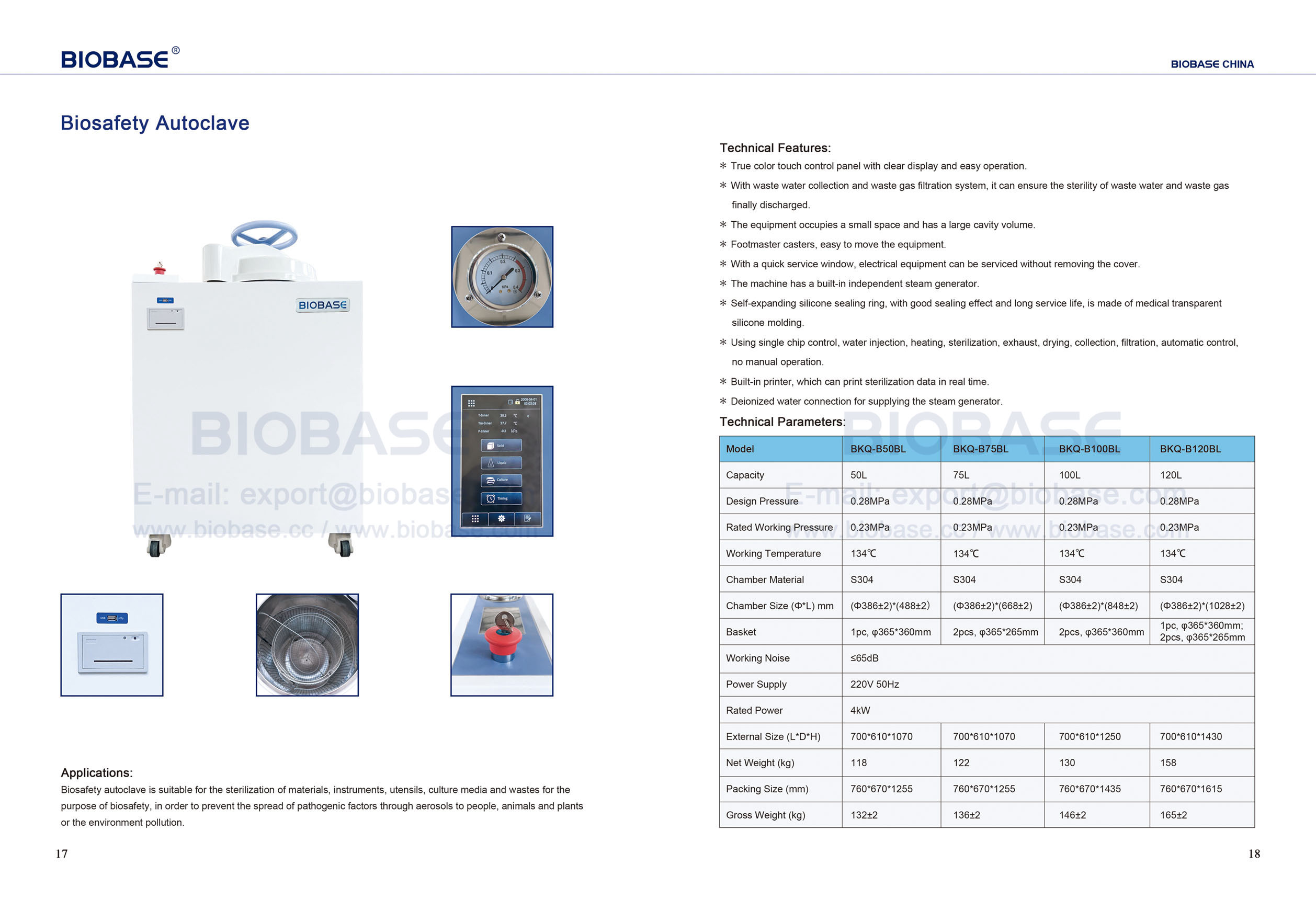 17-18 Autoclave de biosécurité