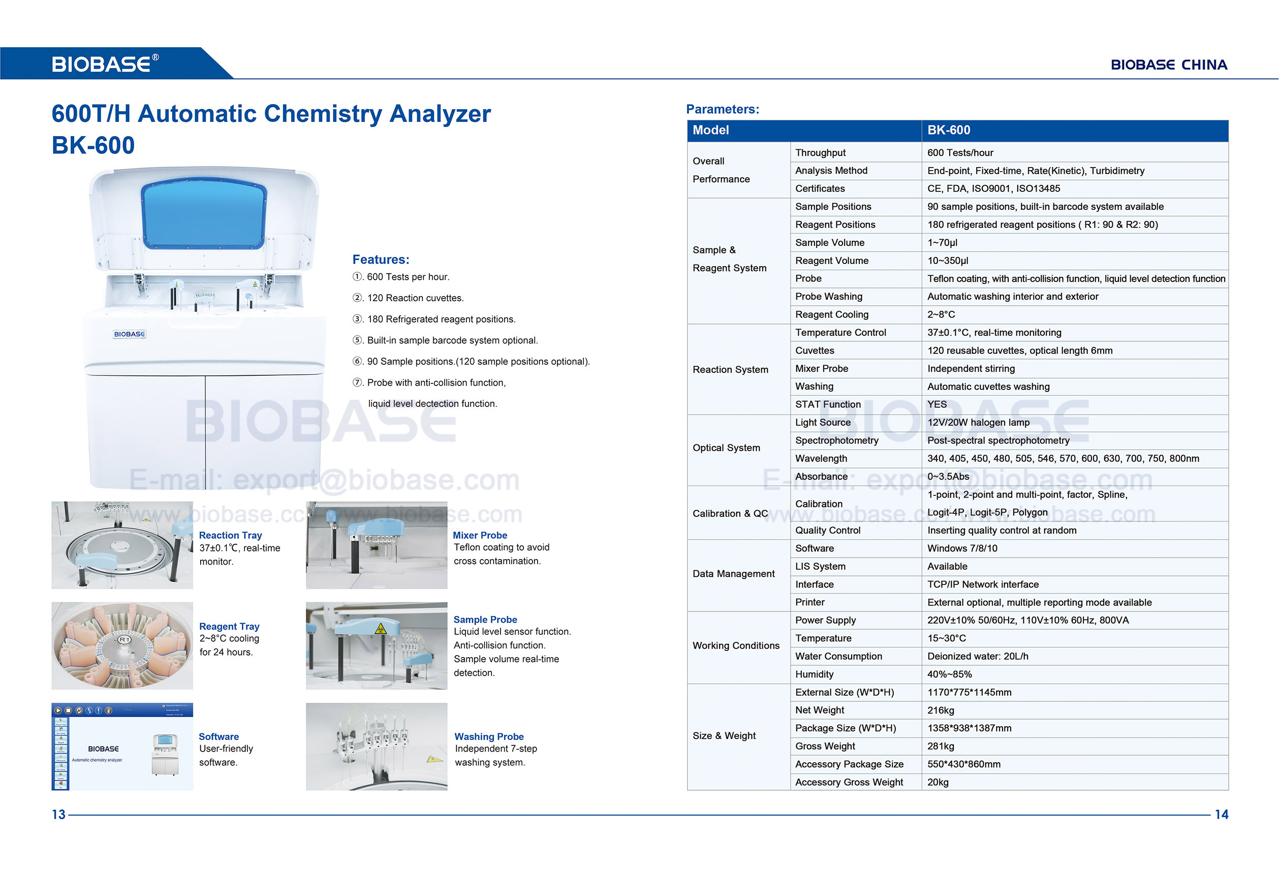 13-14 Analyseur chimique automatique BK600