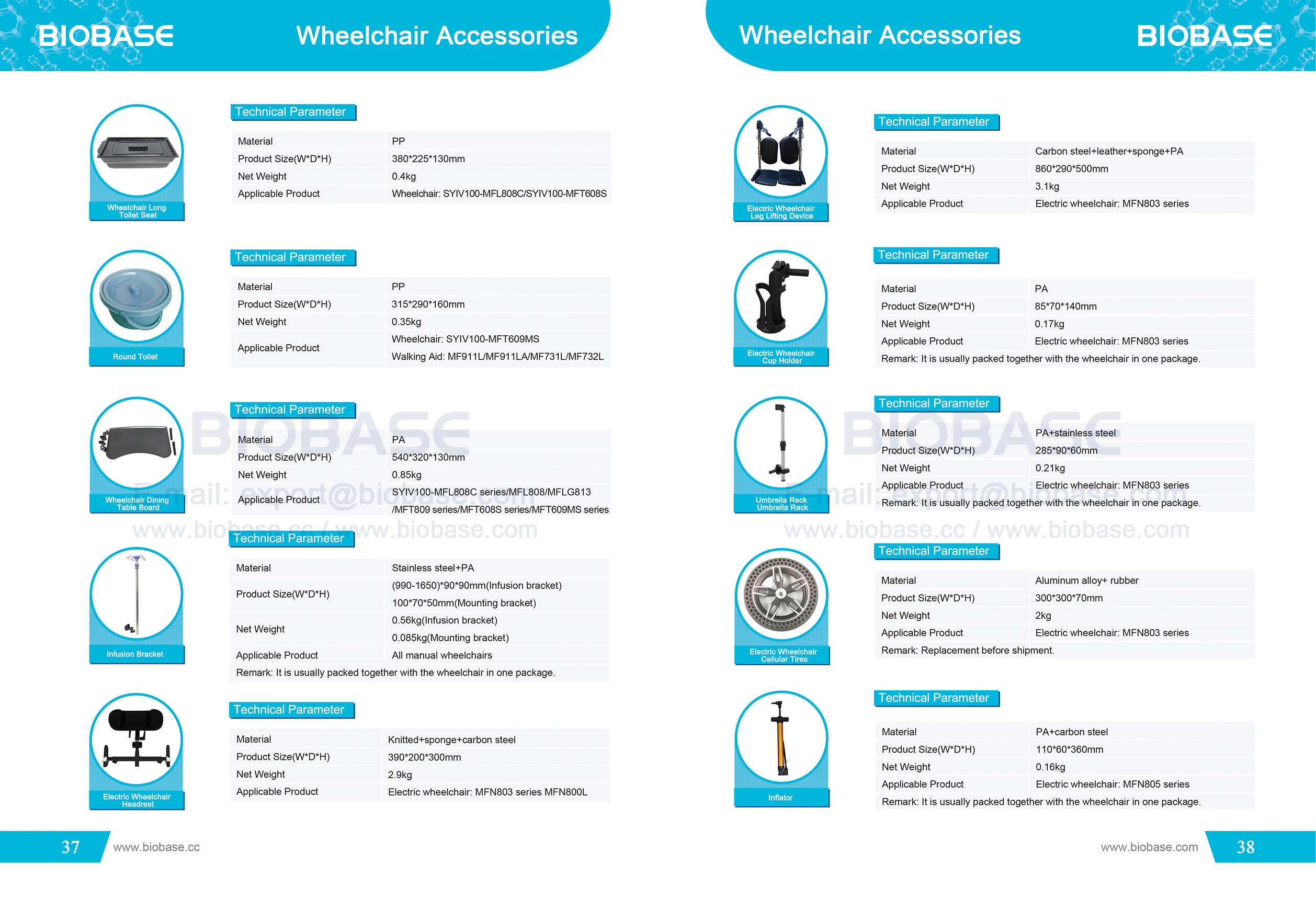37-38 Accessoires en fauteuil roulant