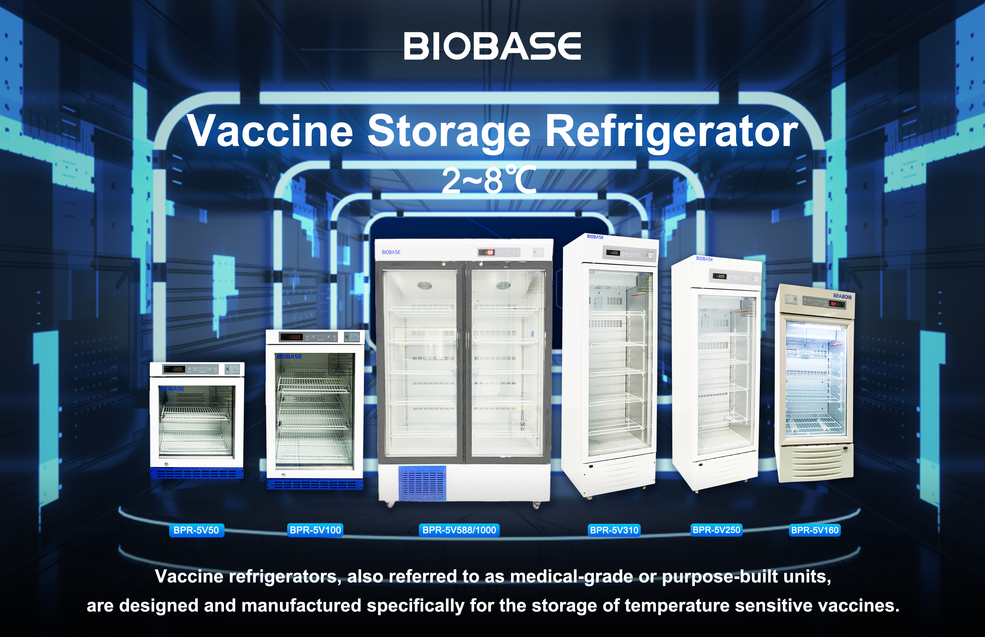 Réfrigérateur du stockage du vaccin 28℃