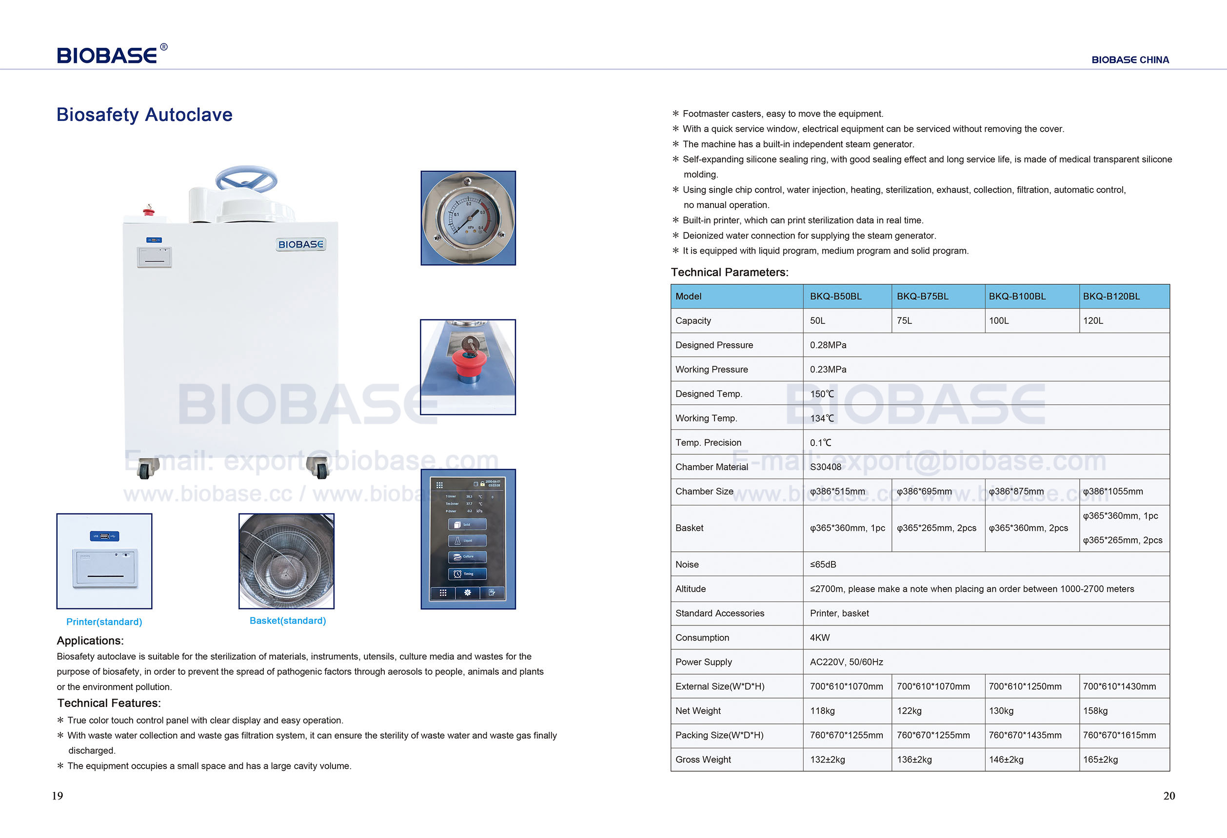 19-20 Autoclave de biosécurité