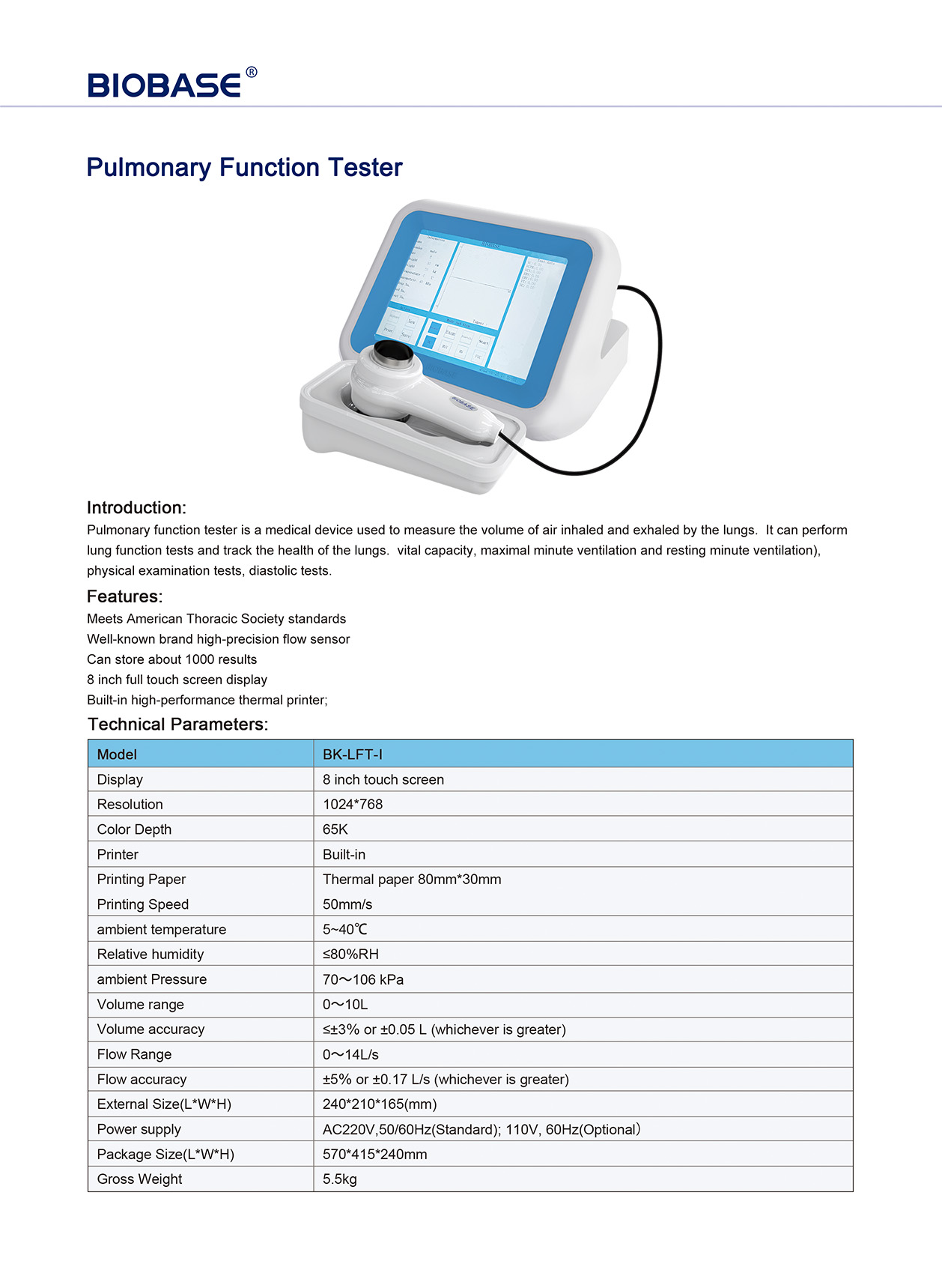 Testeur de fonction pulmonaire