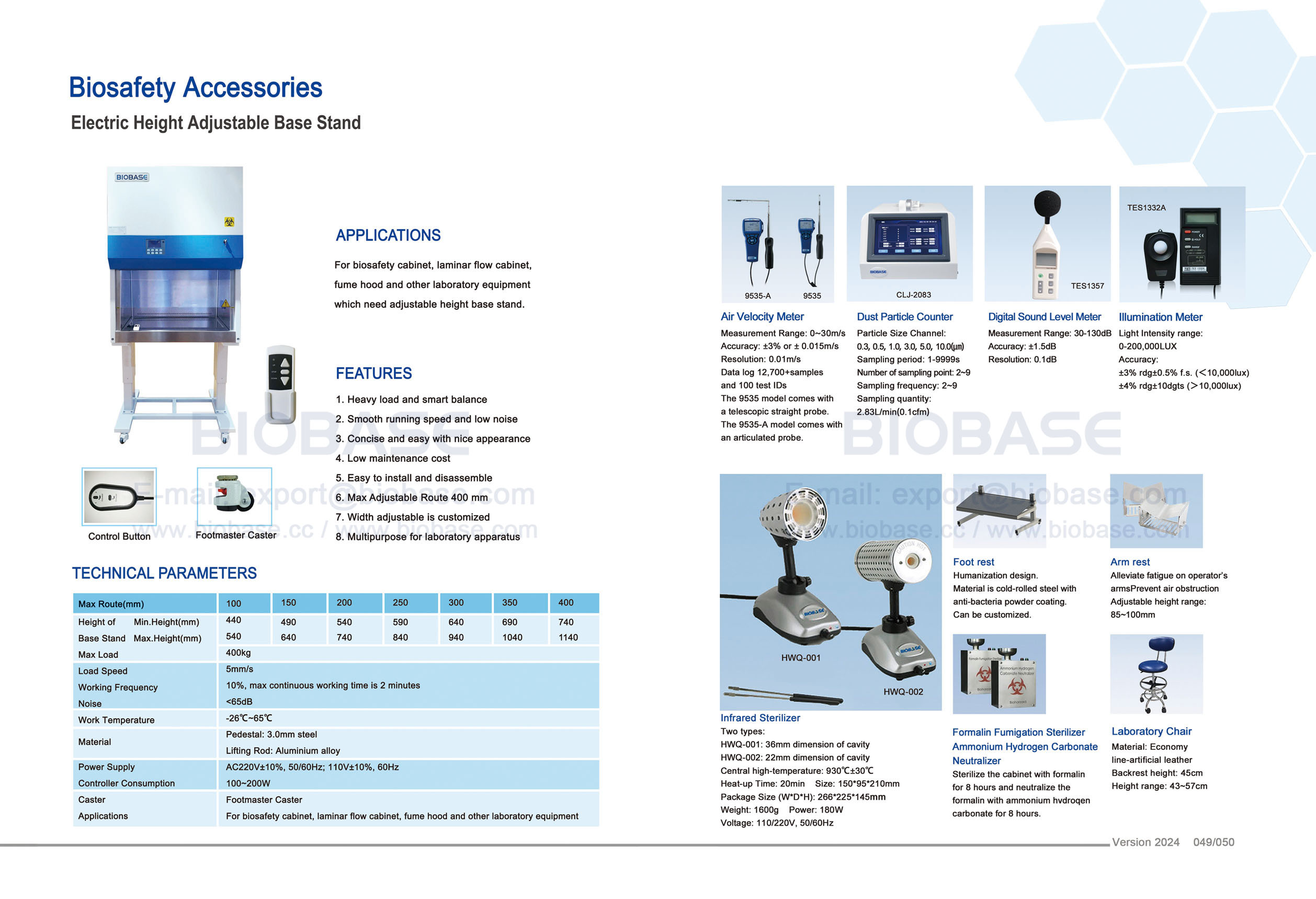 49-50 Accessoires de biosécurité