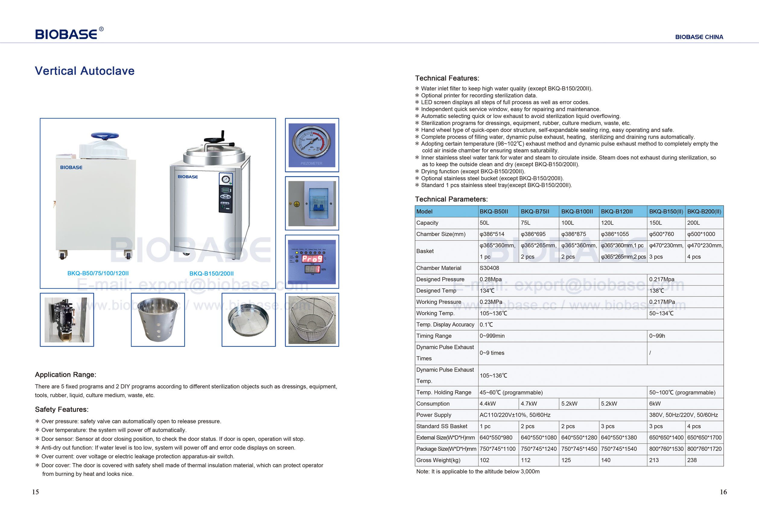 15-16 Autoclaves verticaux