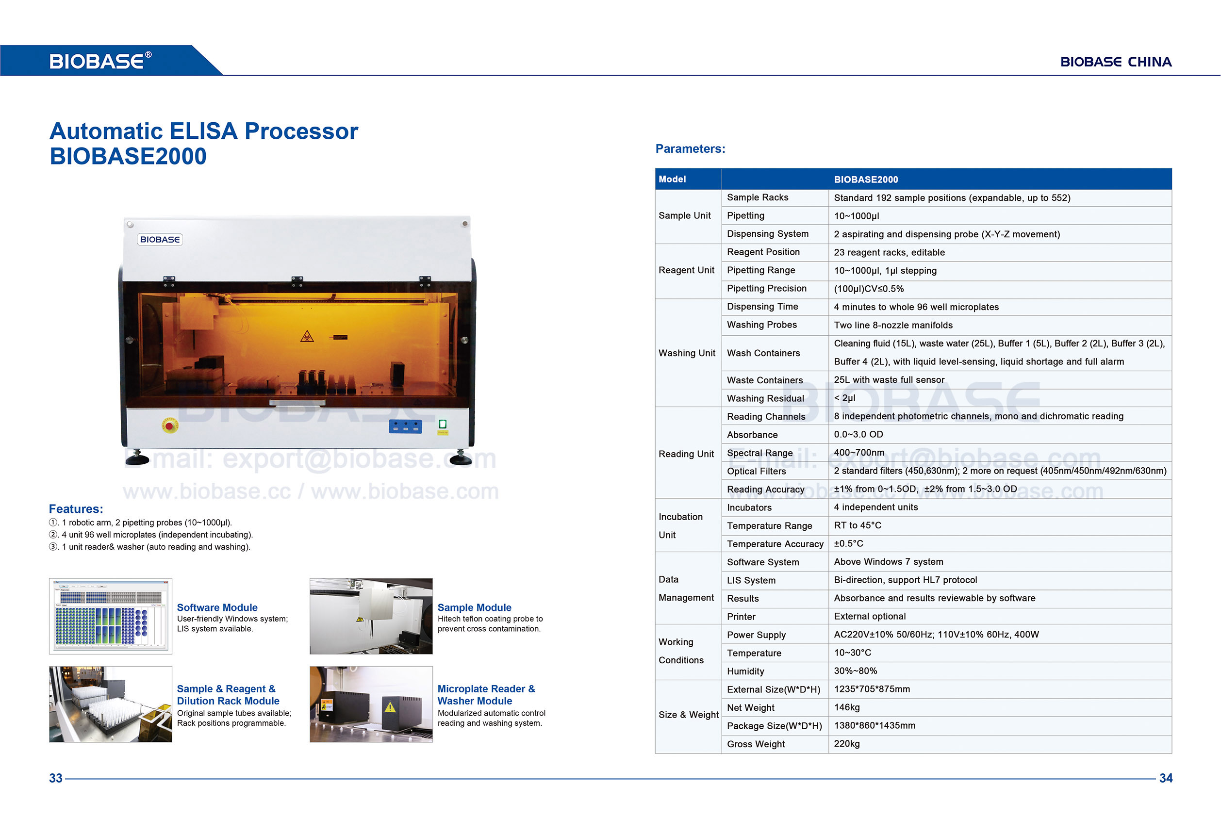 33-34 Processeur ELISA automatique BIOBASE2000