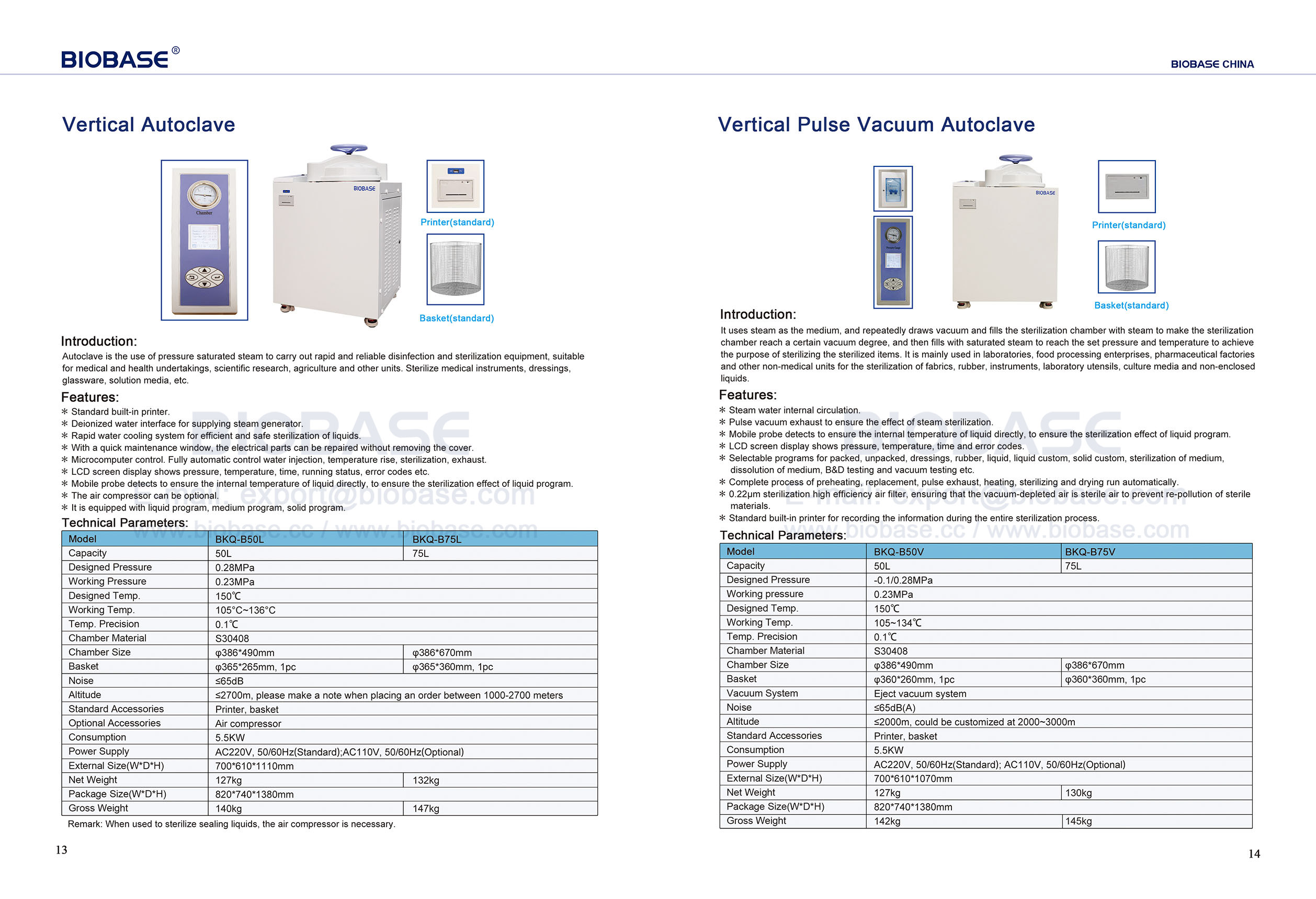13-14 Autoclave verticale et autoclave à vide d'impulsion verticale