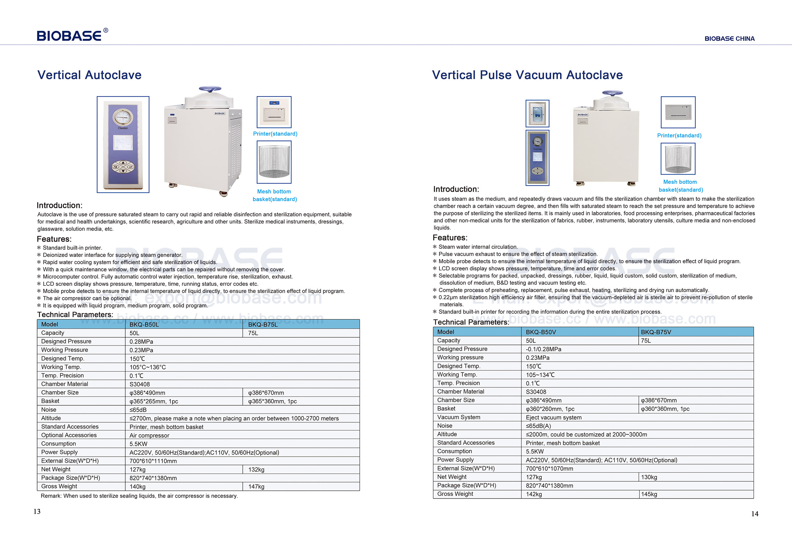 13-14 Autoclave verticale et autoclave à vide d'impulsion verticale