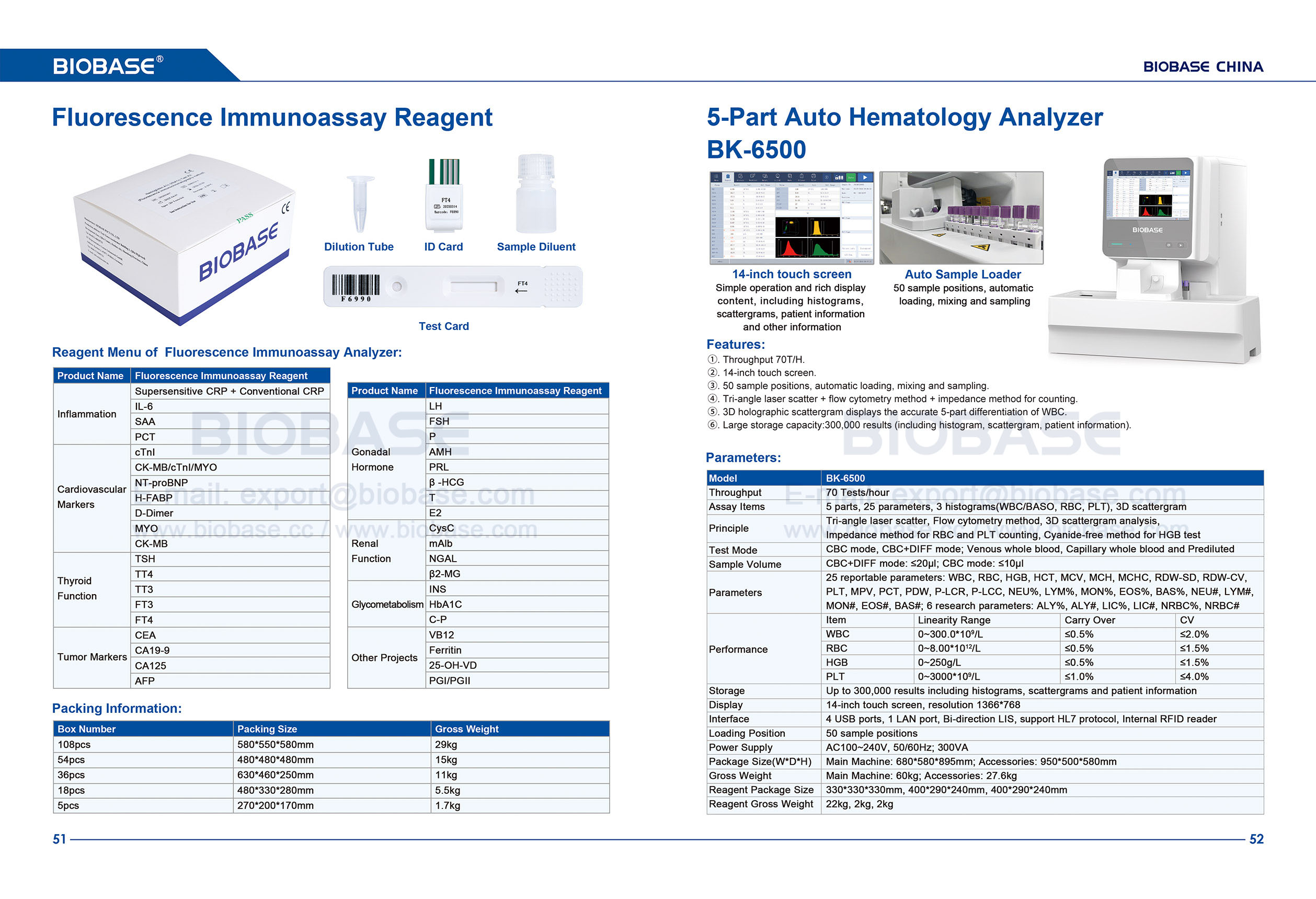 51-52 RÉAGENT IMMUNOSAYE DE FLUOROSECT