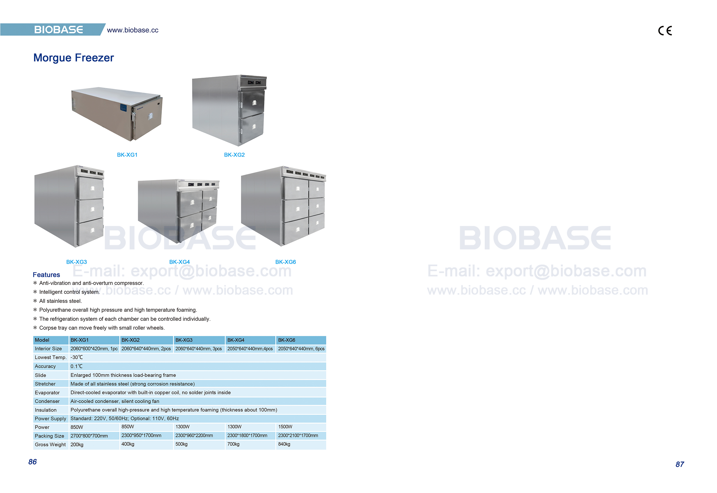 86-87 Morgue Freezer