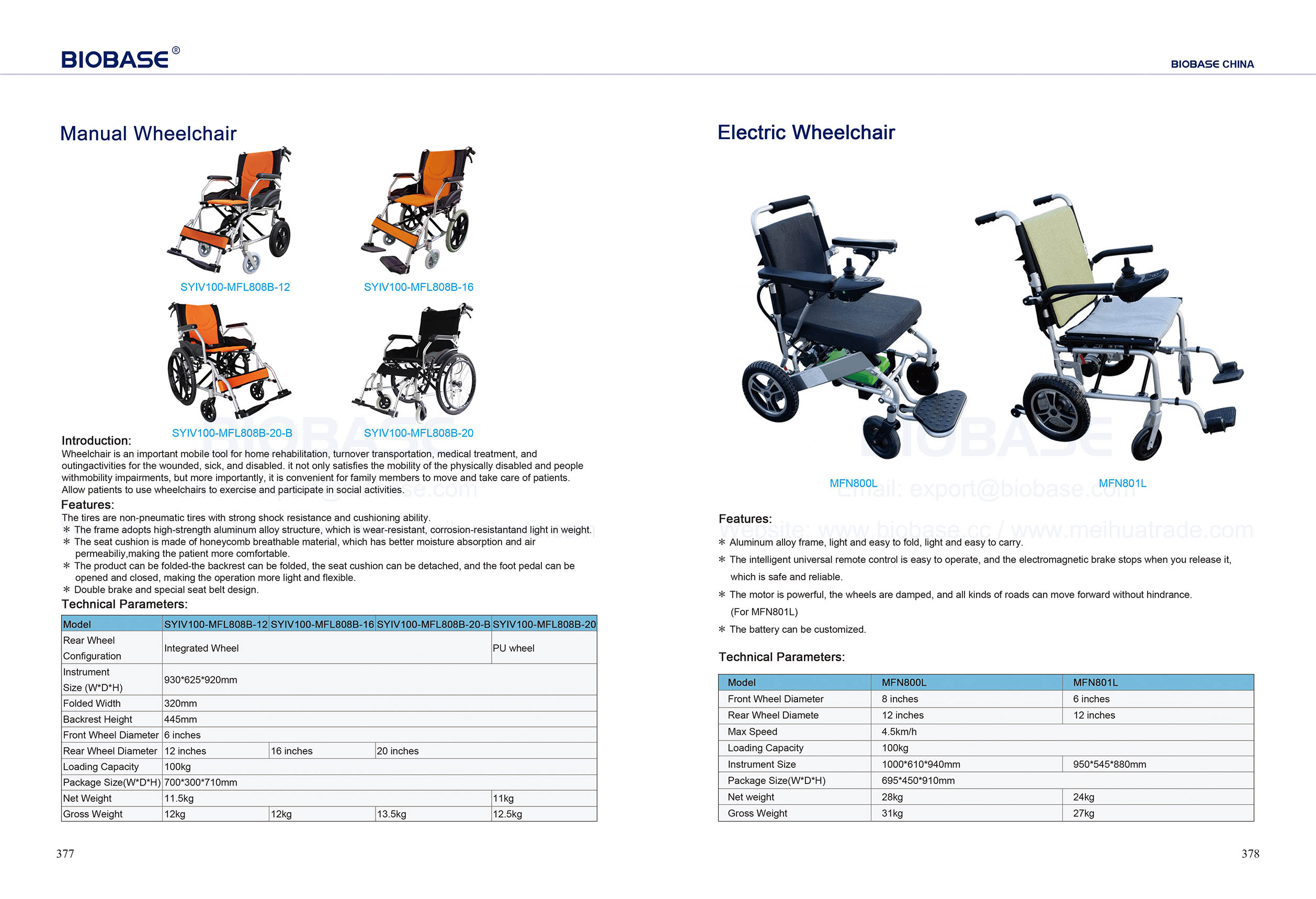 377-378 Fauteuil roulant manuel et fauteuil roulant électrique