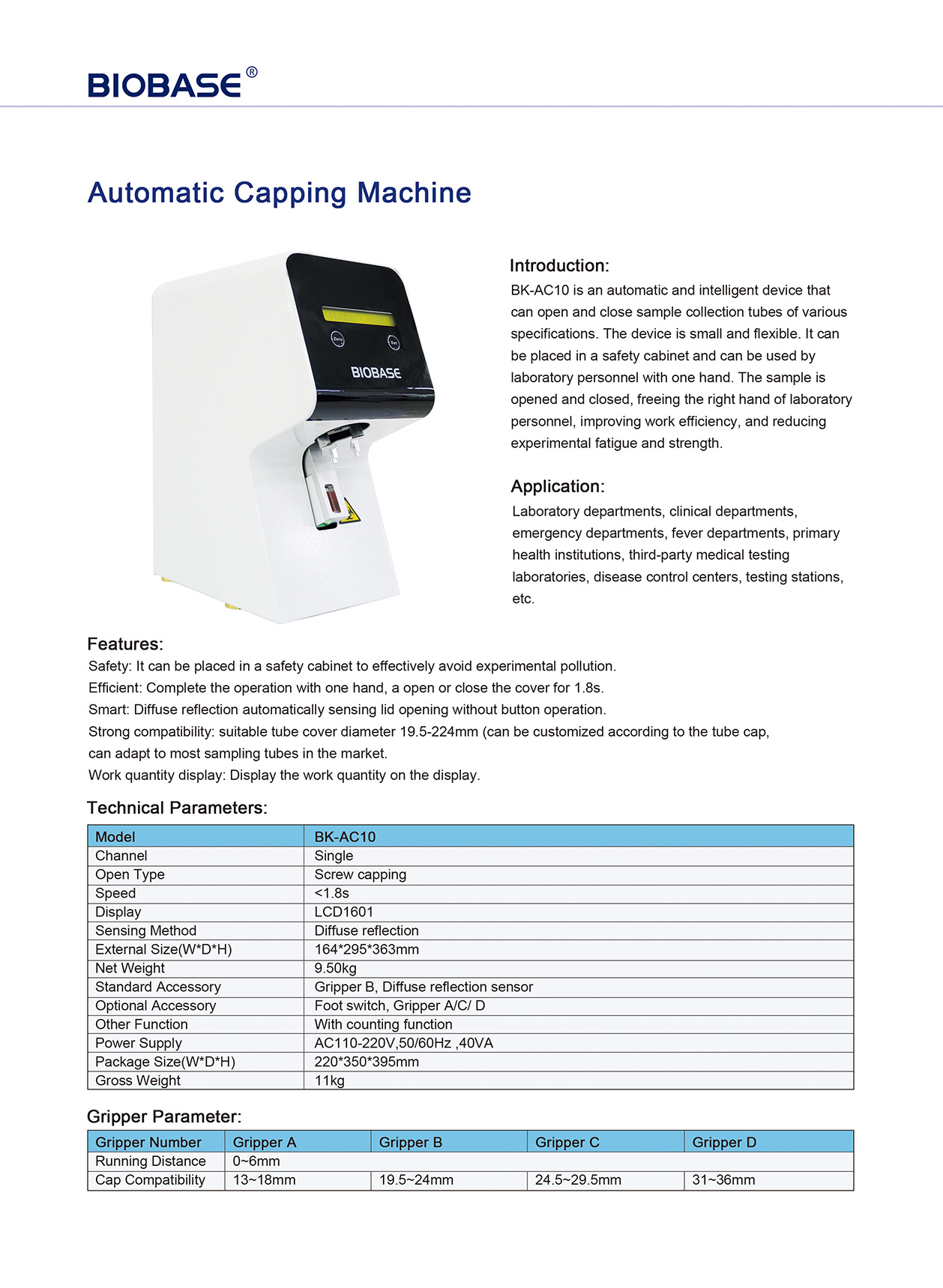 Machine de capsulage automatique BK-AC10