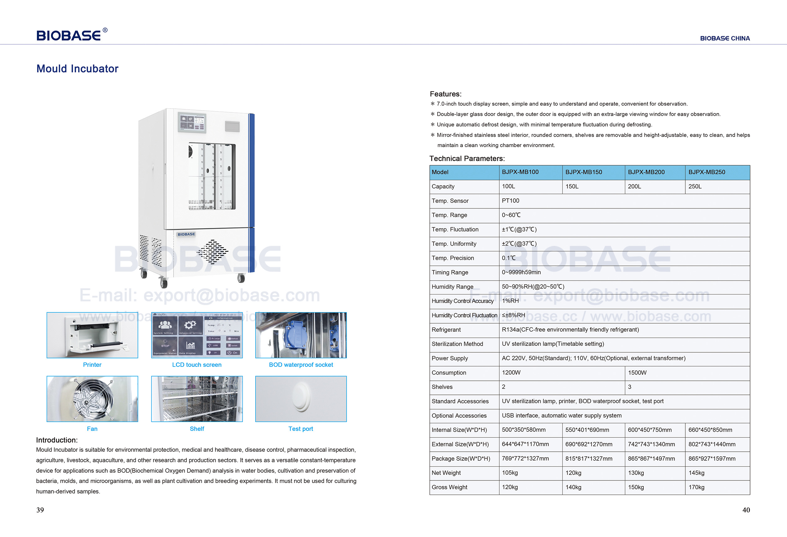 39-40 incubateur de moisissure