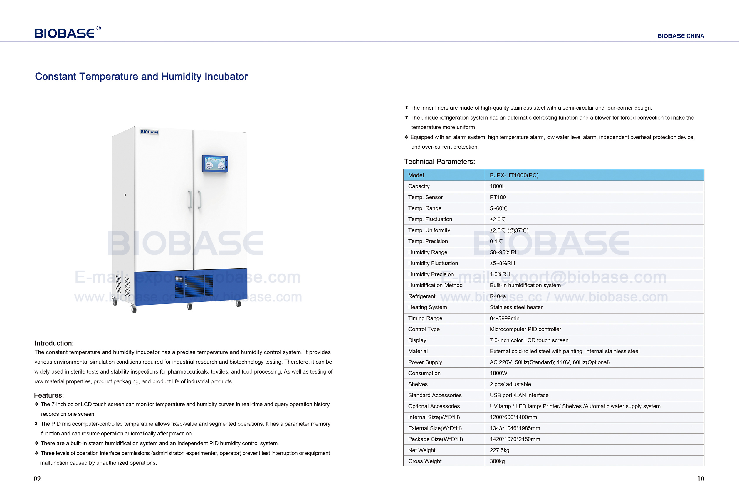 9-10 Incubateur de température et d'humidité constante