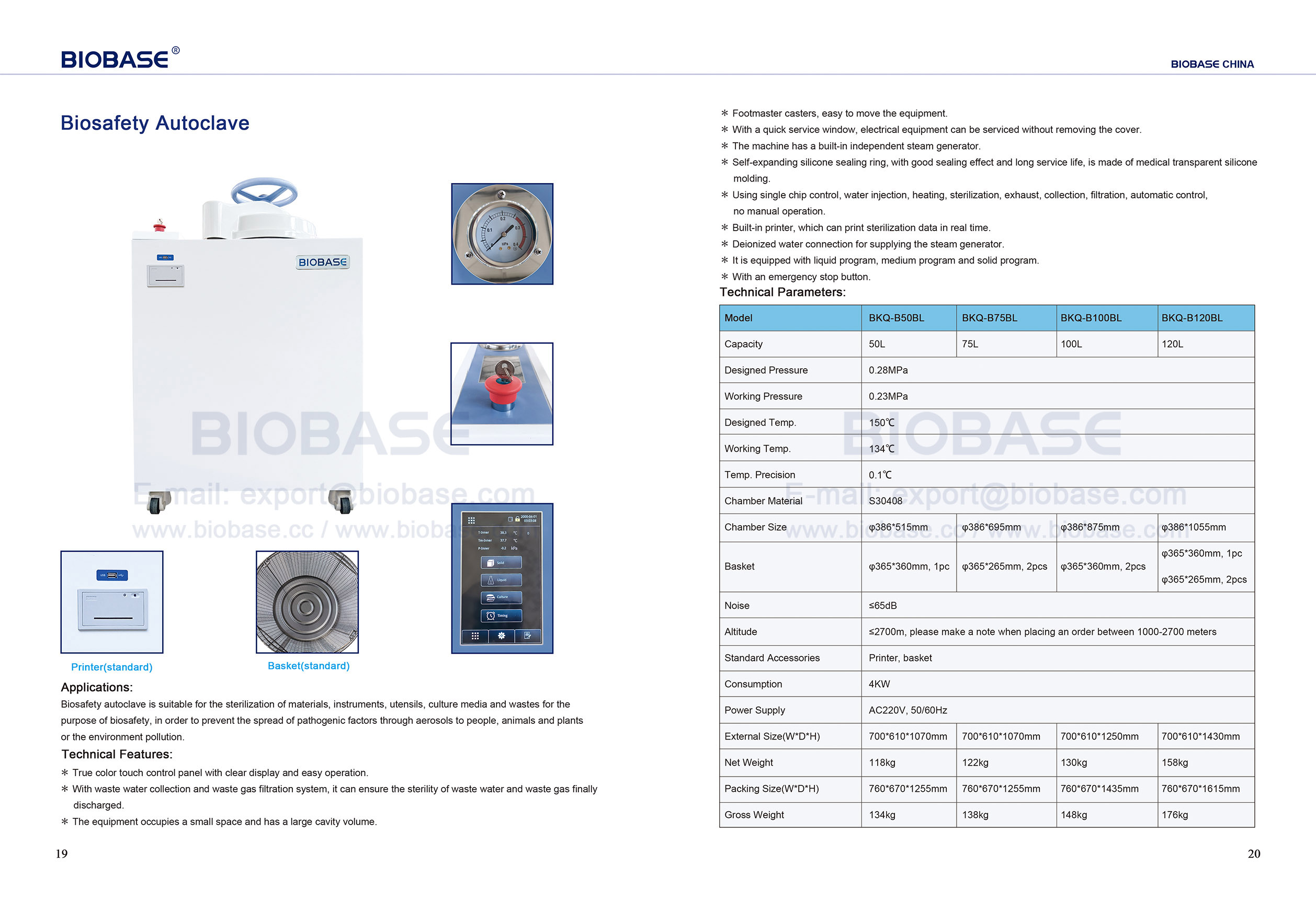 19-20 Autoclave de bios&eacute;curit&eacute;