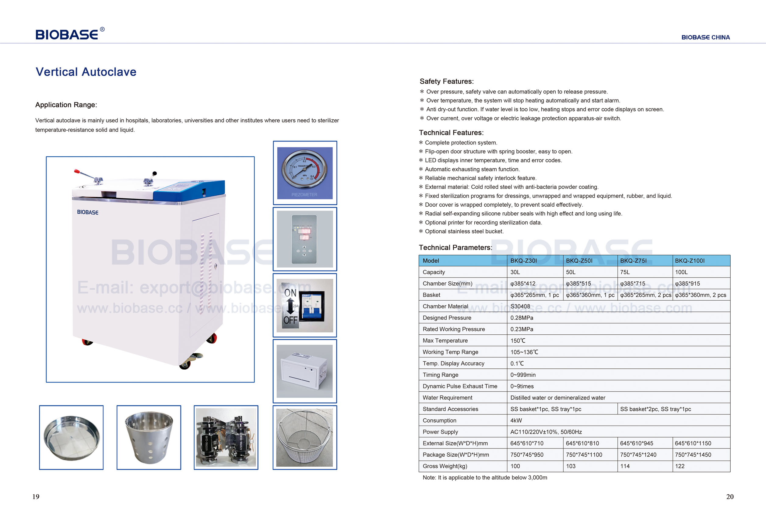 Autoclaves verticaux 19-20