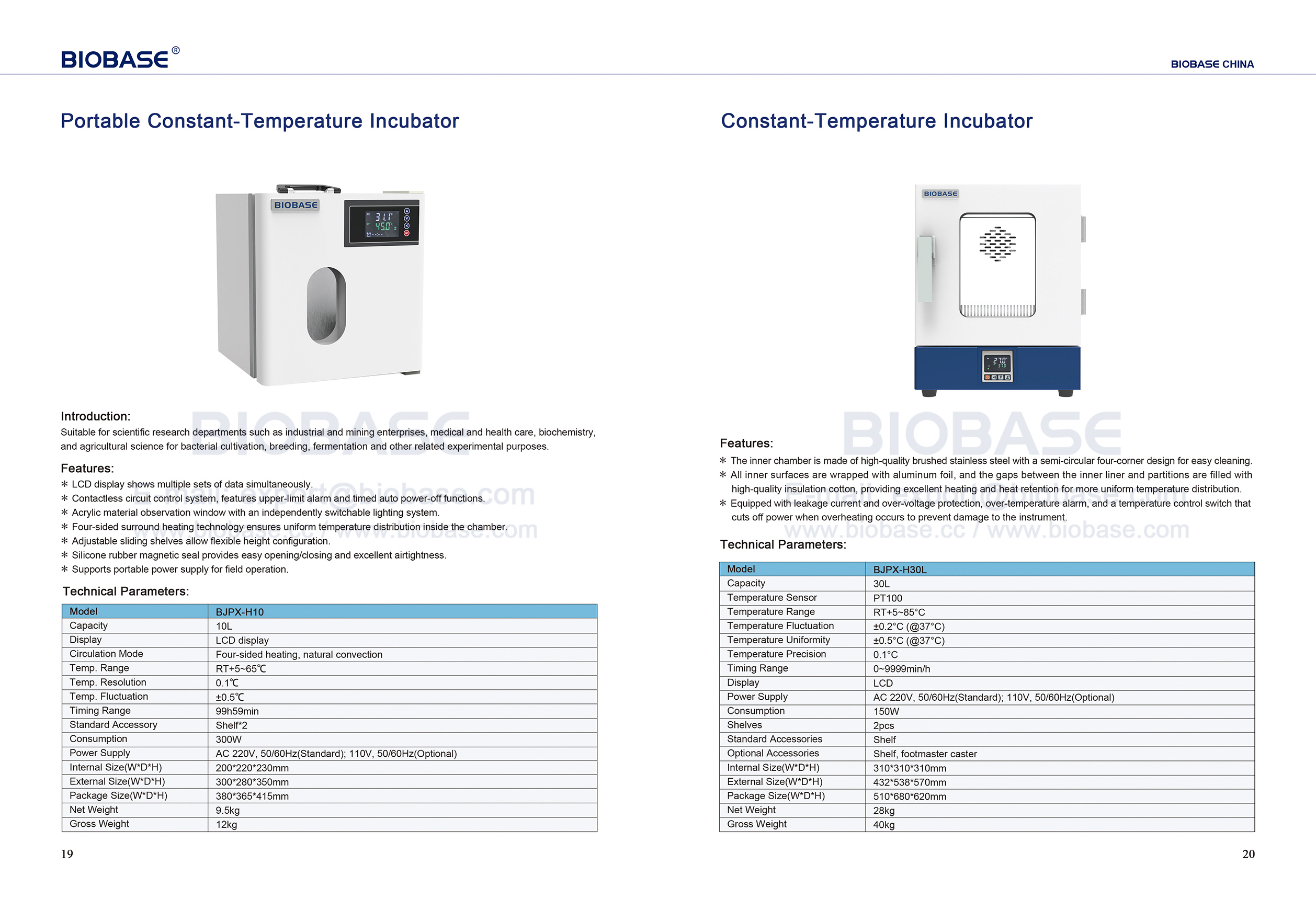 19-20 incubateur portable à température constante et incubateur à température constante