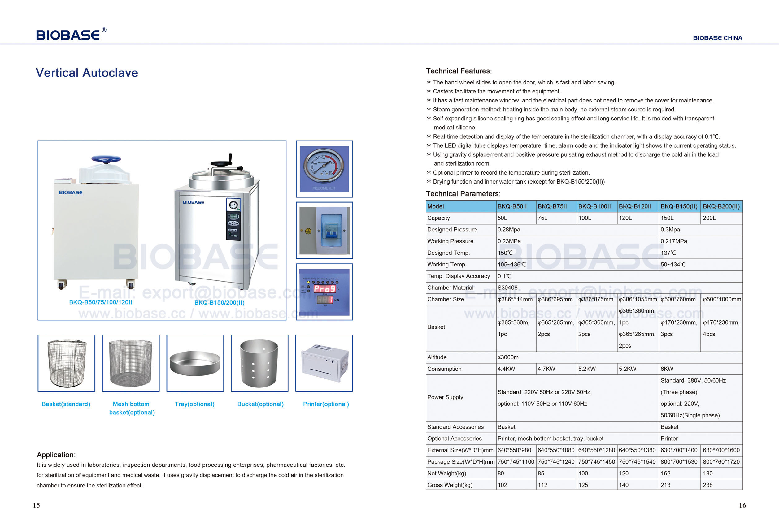 15-16 Autoclaves verticaux