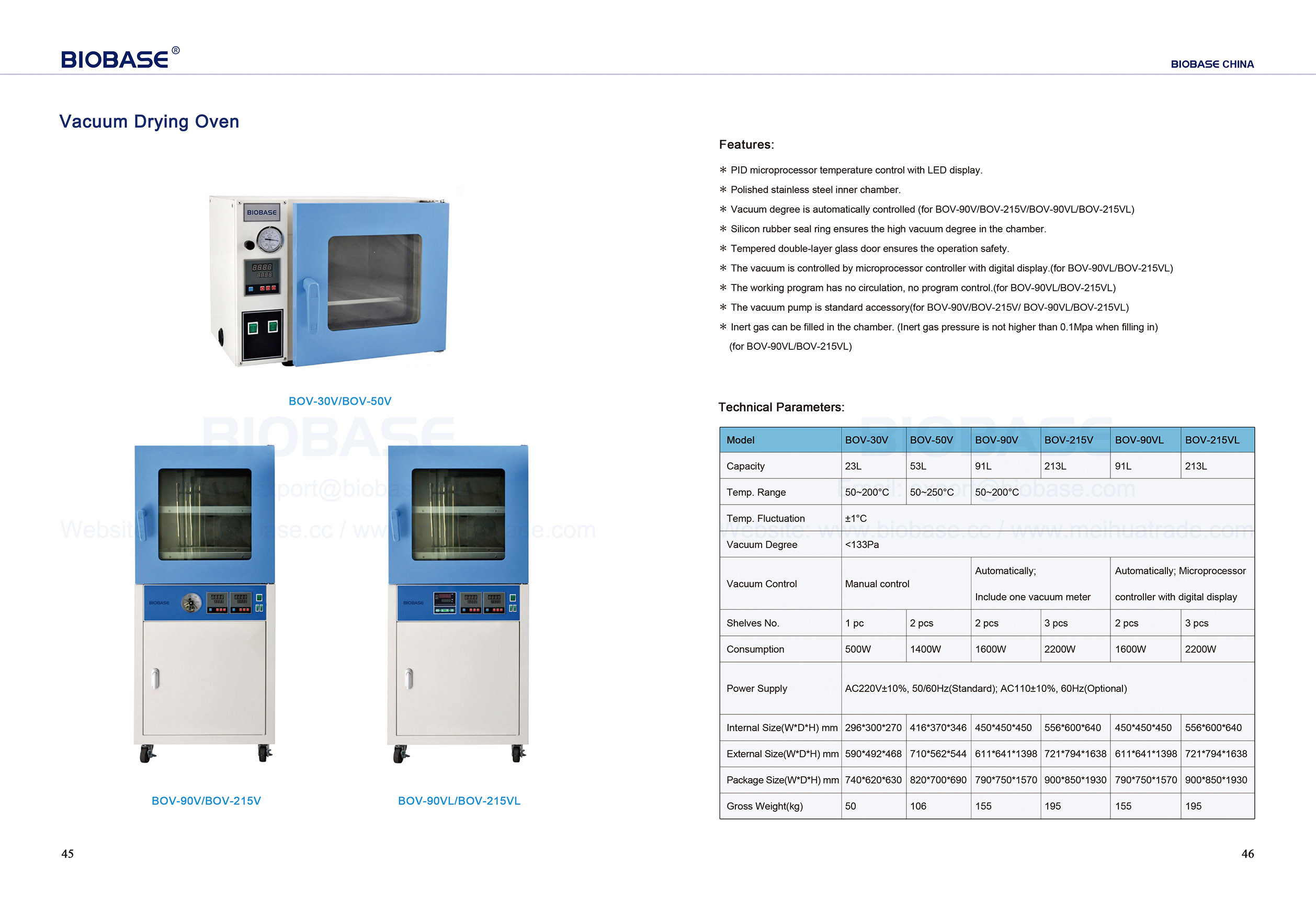 45-46 Etuve de séchage sous vide