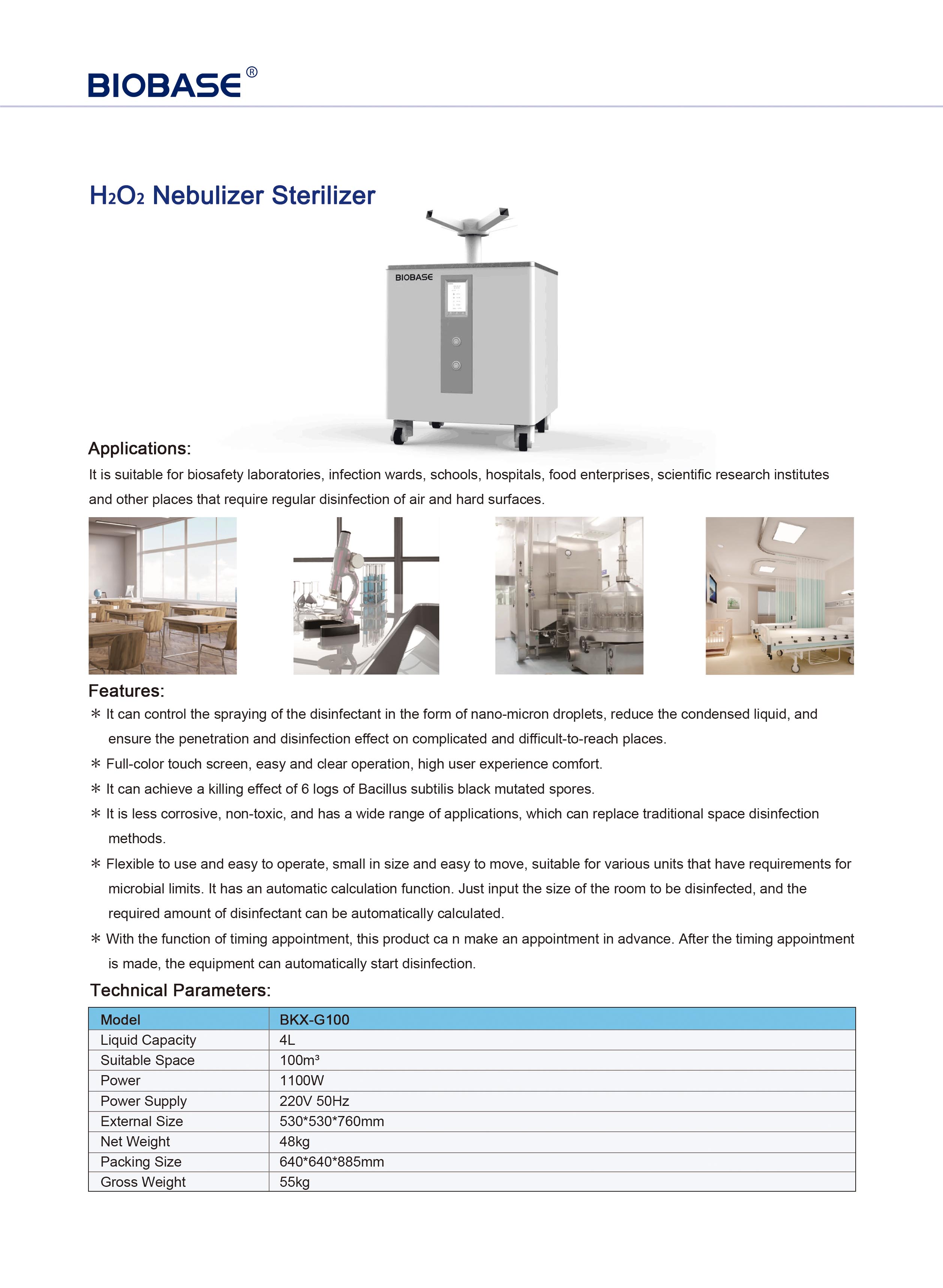 Stérilisateur nébuliseur H2O2