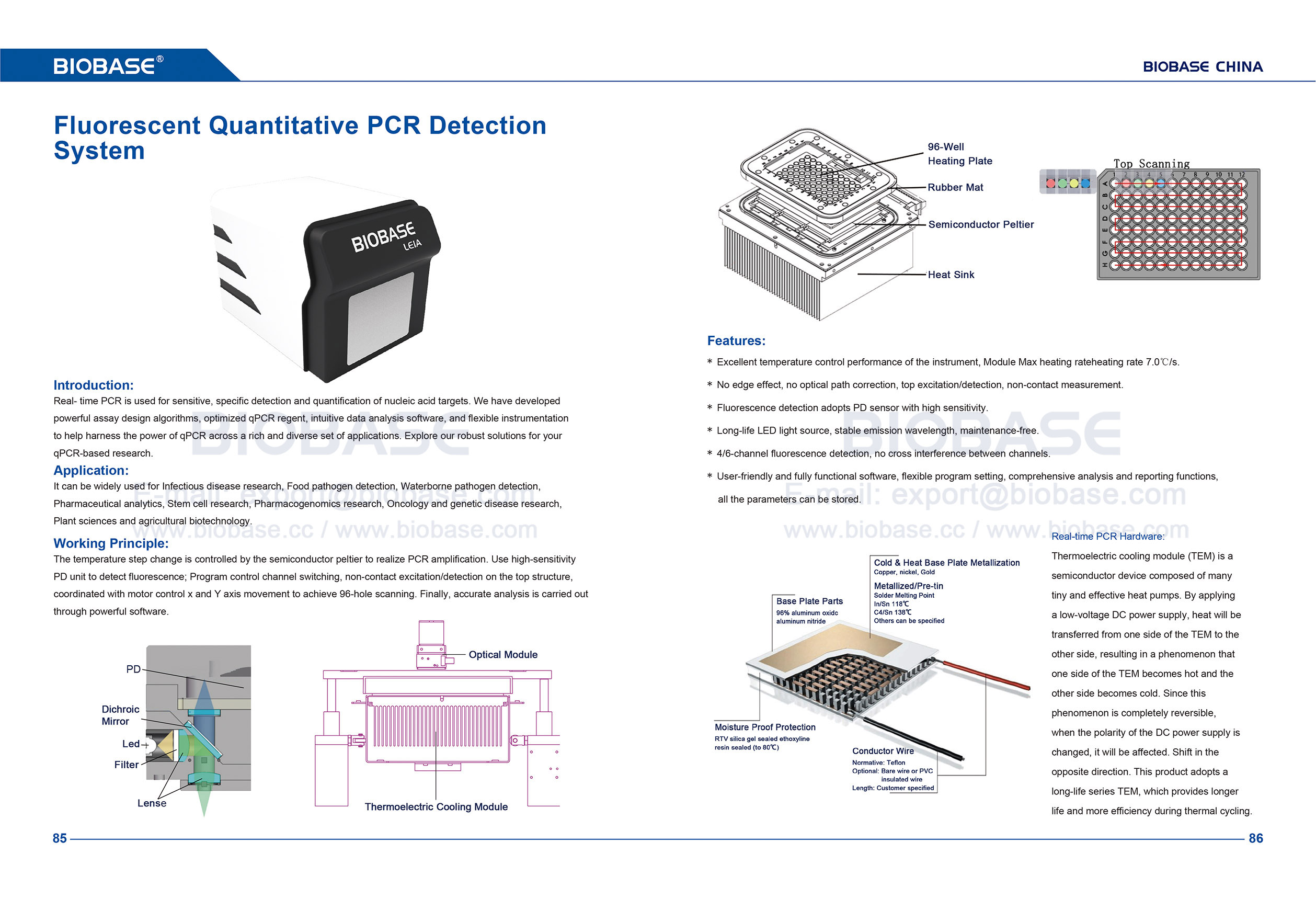 85-86 Système de détection quantitative fluorescente