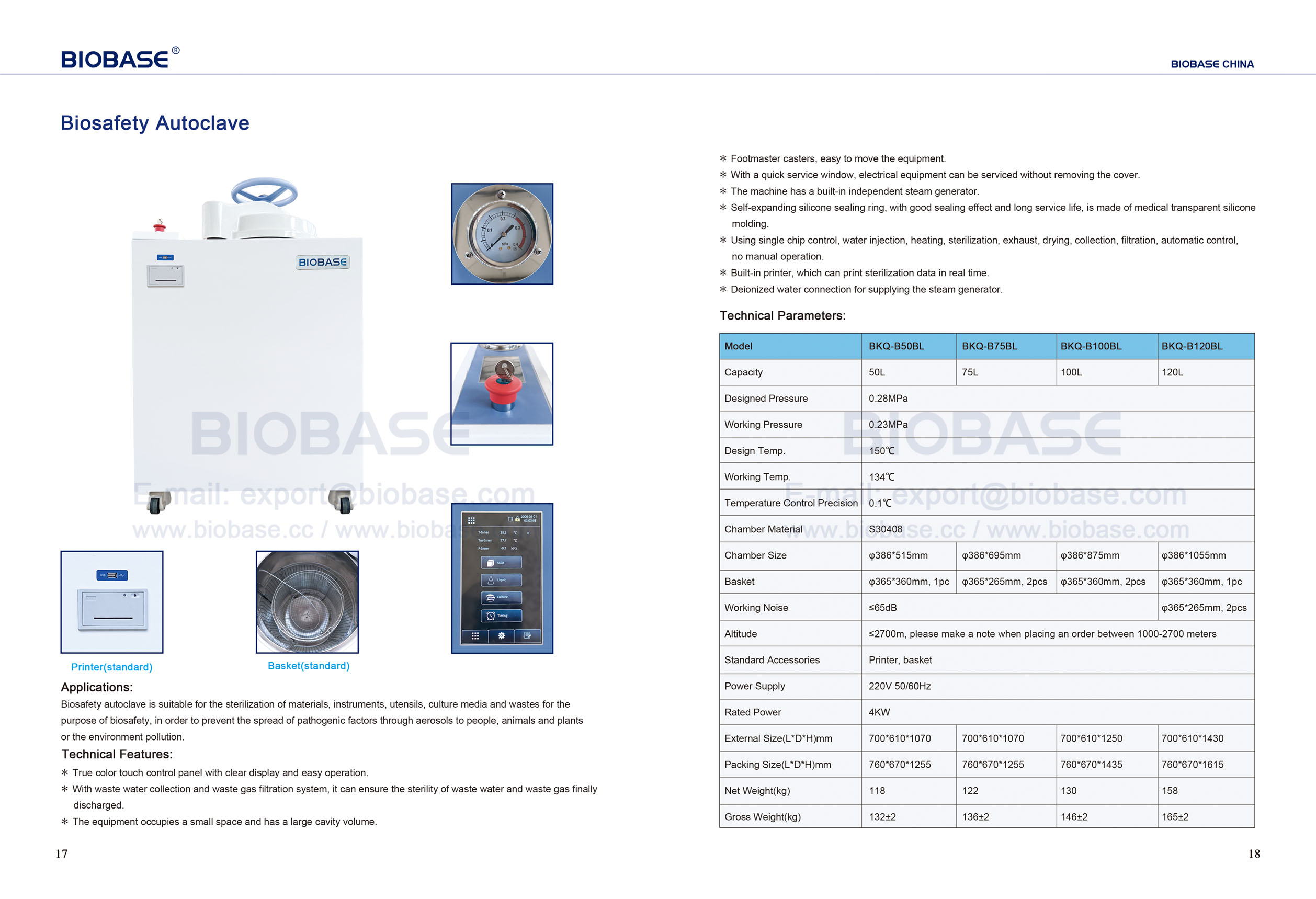 17-18 Autoclave de biosécurité