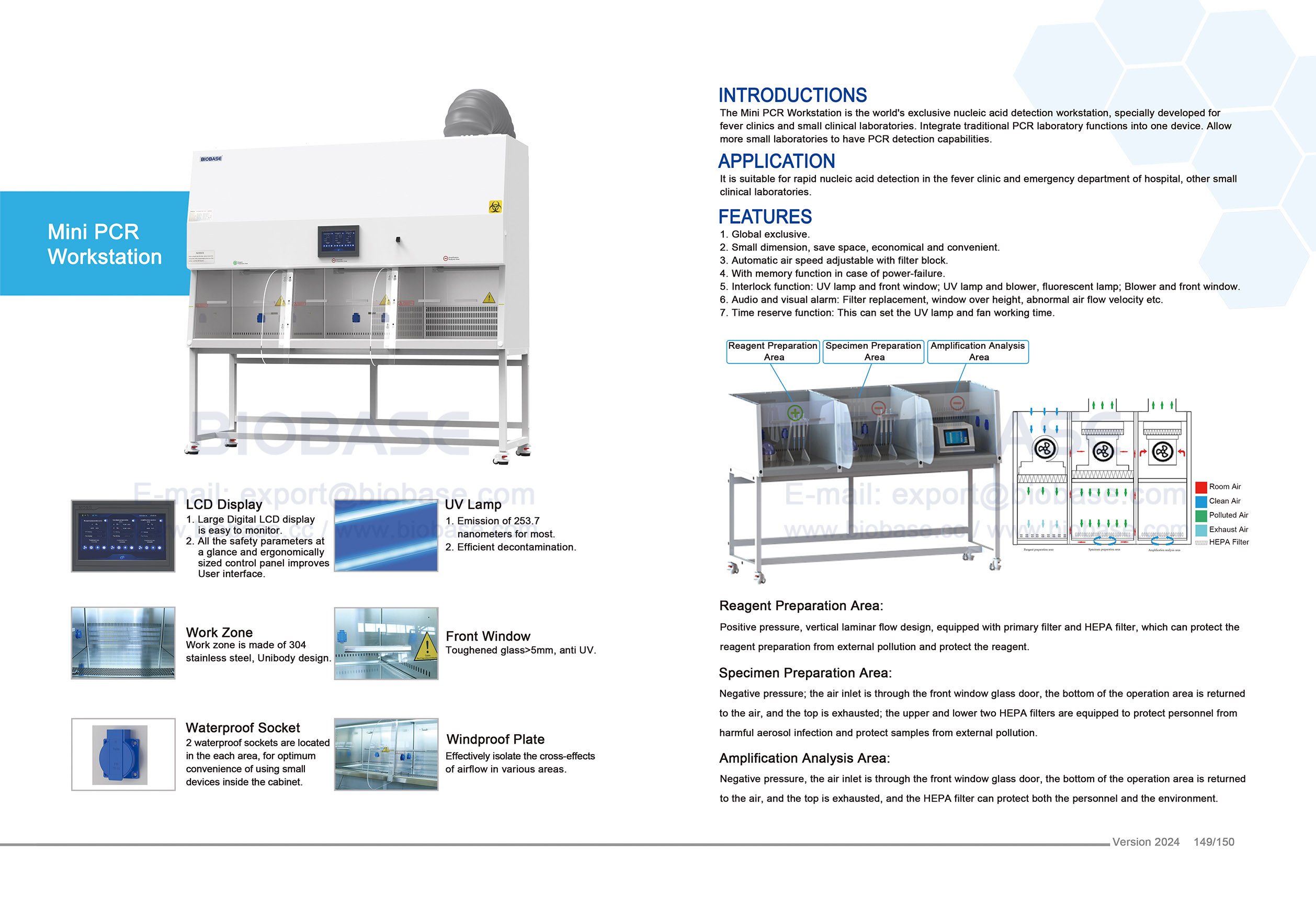 149-150 Mini station de travail PCR 