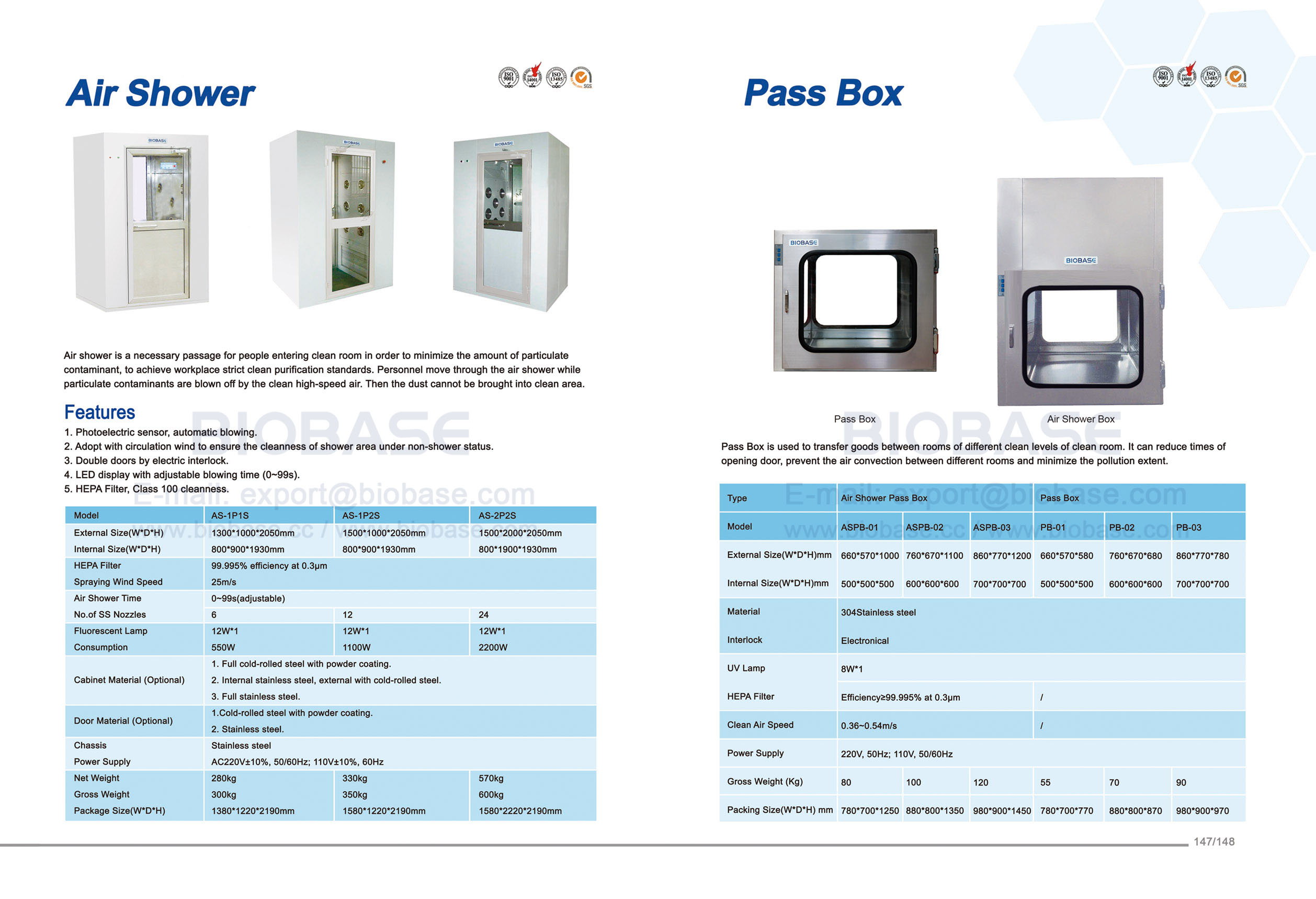 147-148 Douche &agrave; air et bo&icirc;te de passage