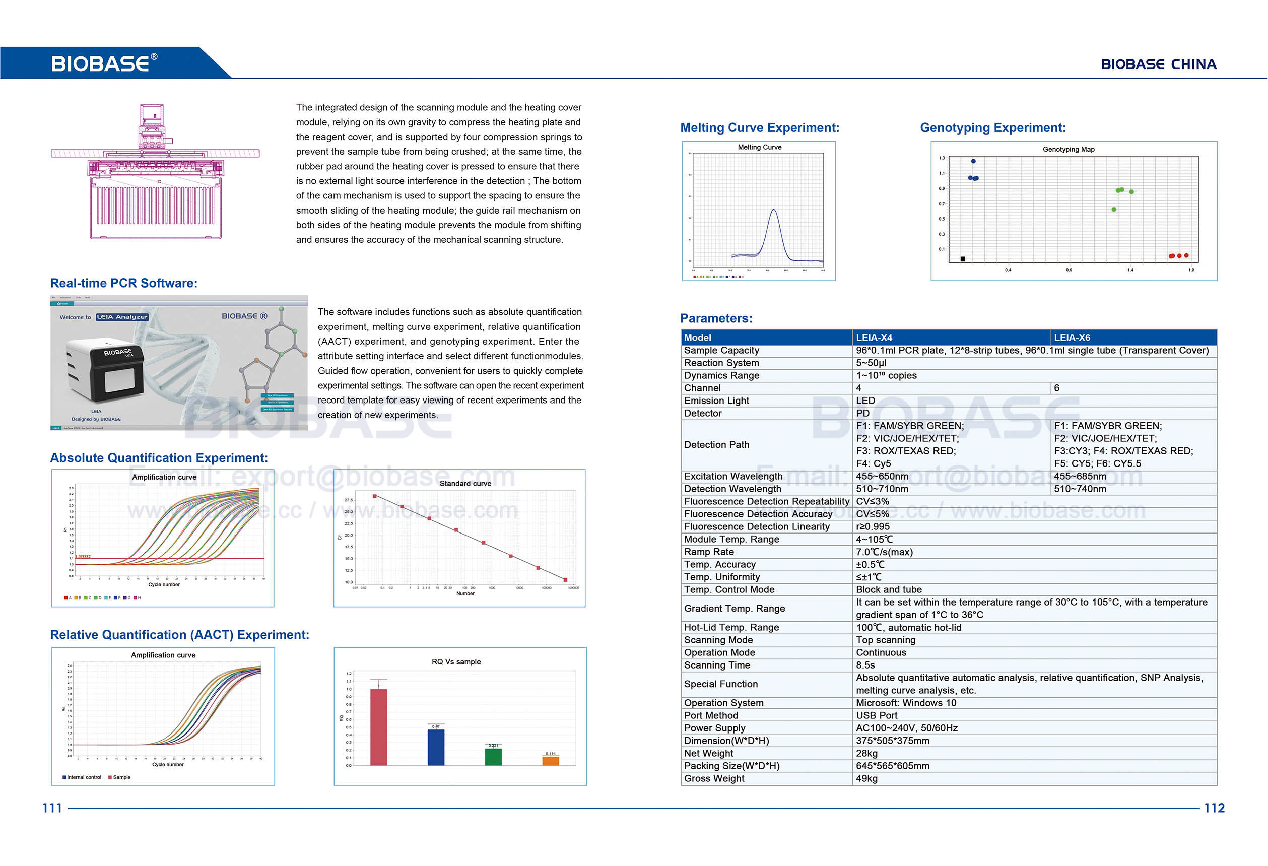 111-112 Syst&egrave;me de d&eacute;tection quantitative fluorescente