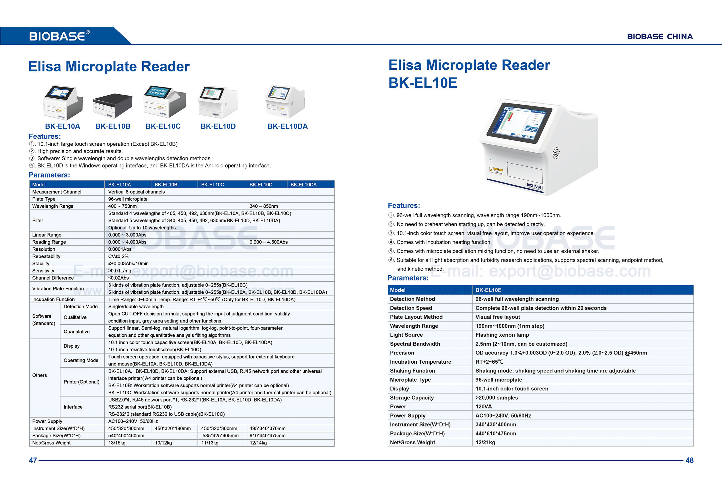 Lecteur de microplaques Elisa 47-48