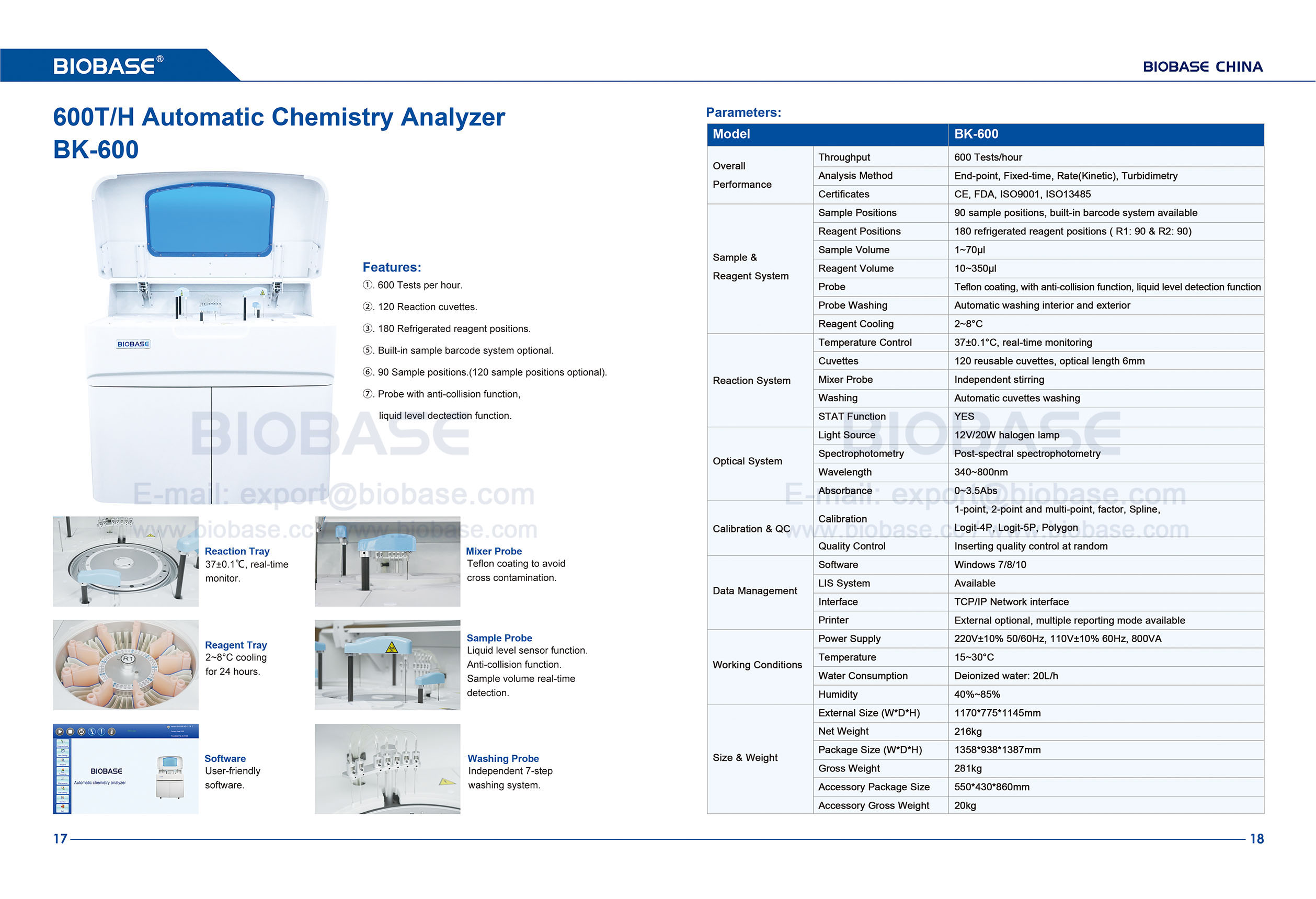 17-18 Analyseur chimique automatique BK600