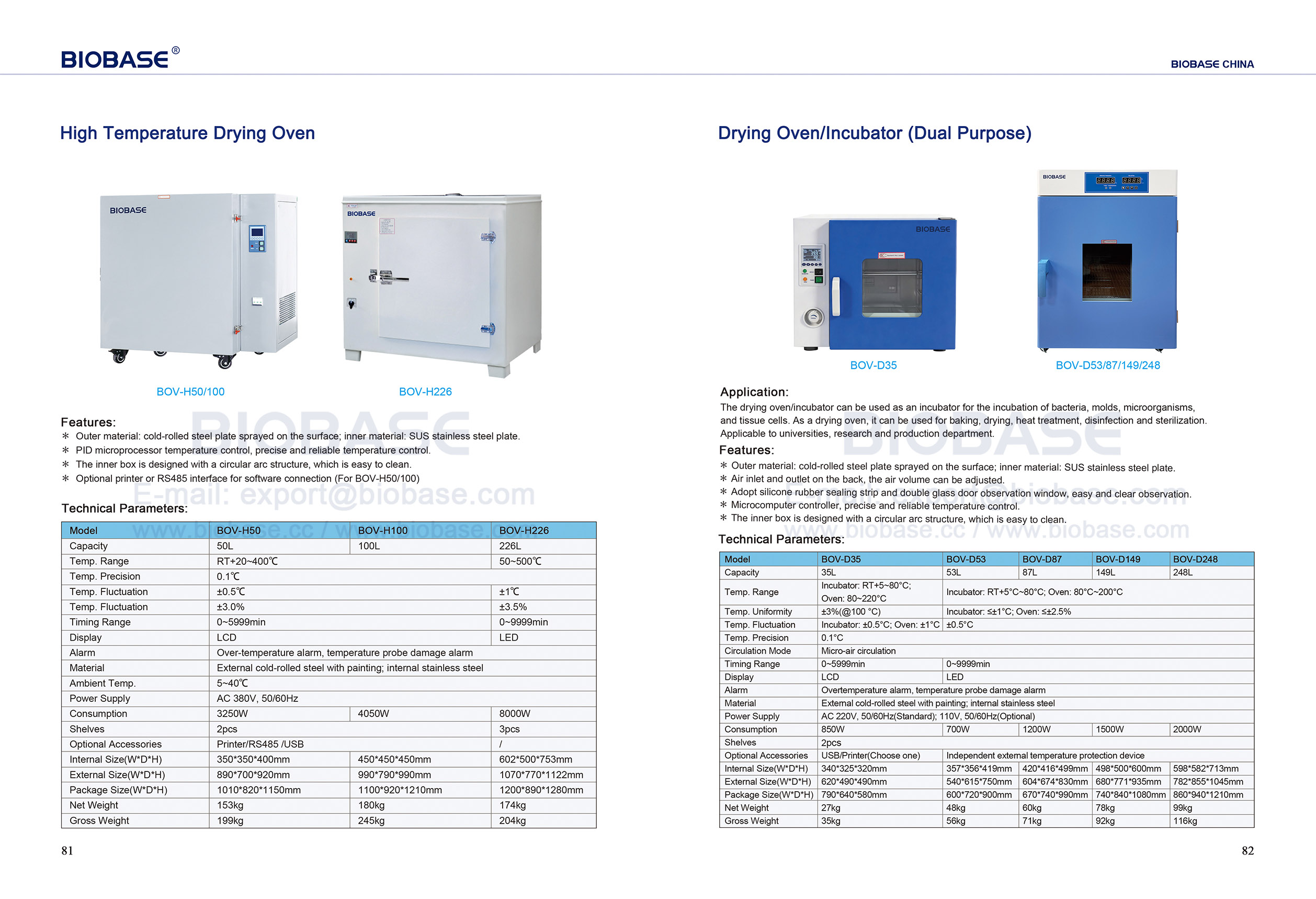 81-82 &Eacute;tuve &agrave; haute temp&eacute;rature et &eacute;tuve de s&eacute;chage (double usage)