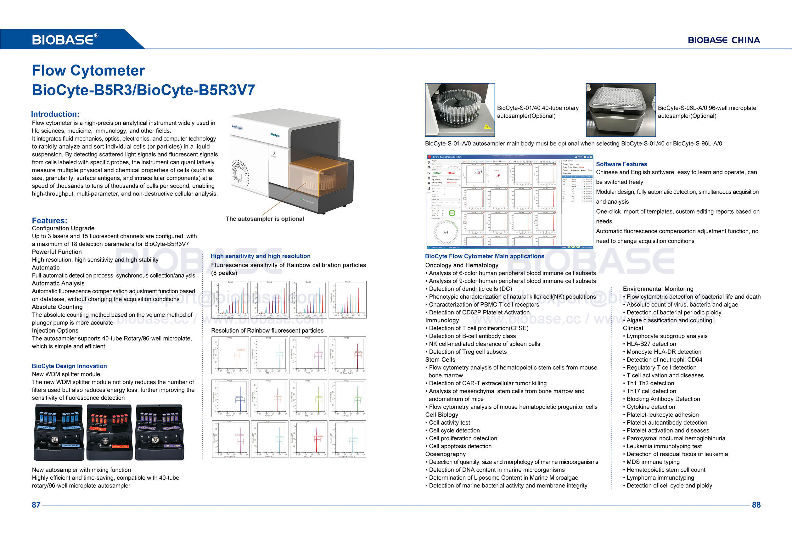 87-88 Cytom&egrave;tre en flux BioCyte-B5R3BioCyte-B5R3V7 