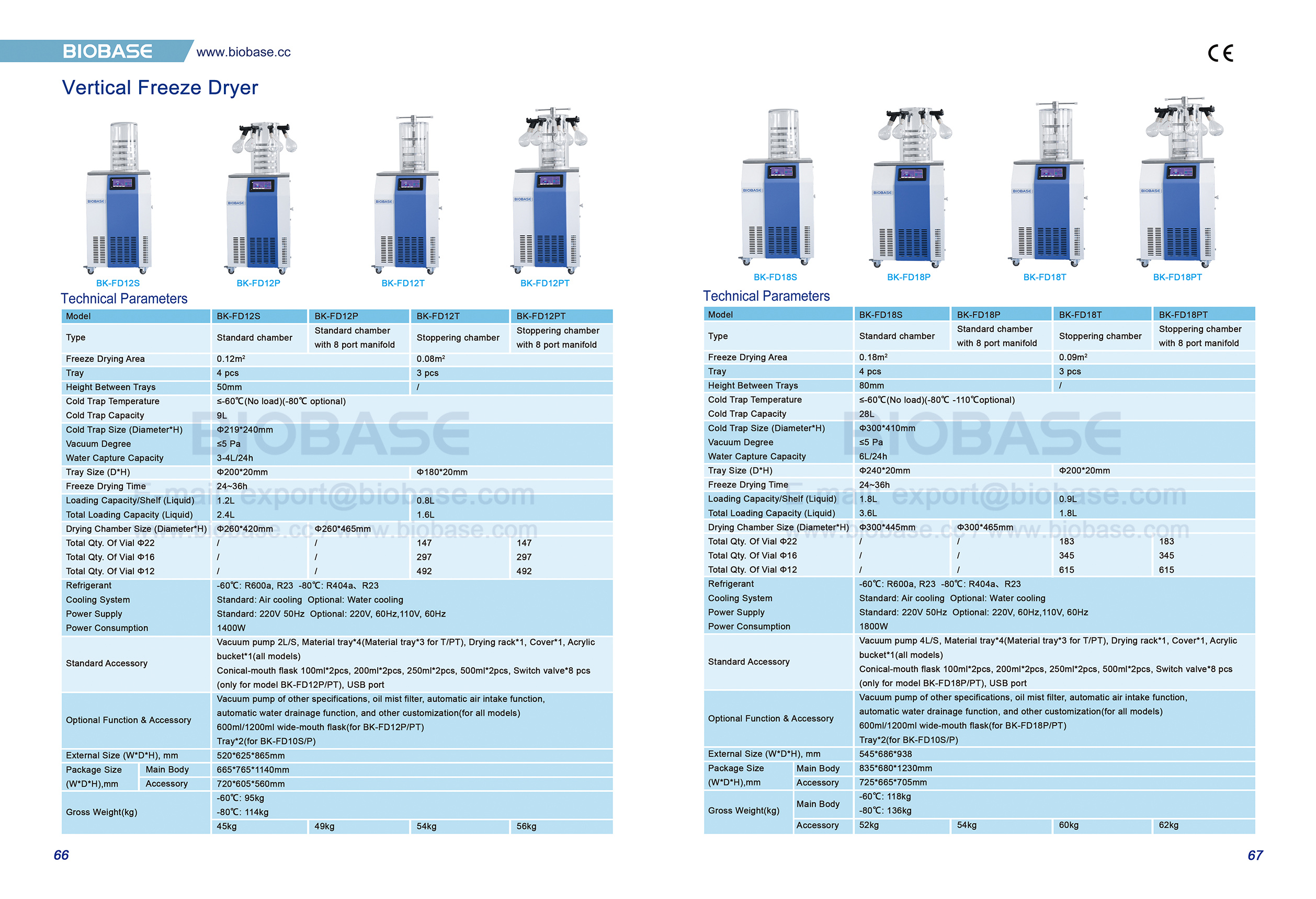 Lyophilisateur vertical 66-67