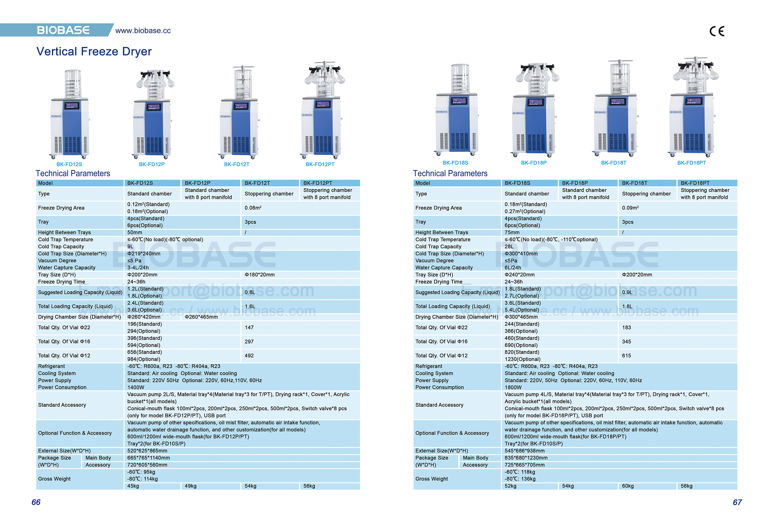 Lyophilisateur vertical 66-67