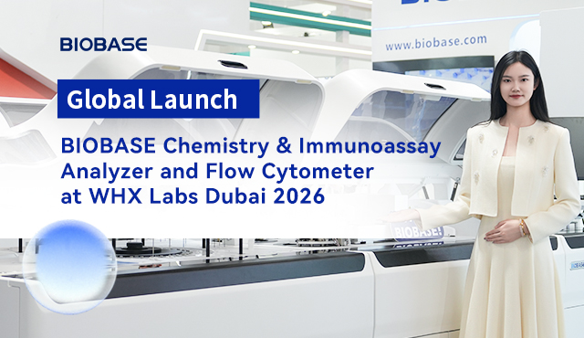 Lancement mondial | Analyseur de chimie et d'immunoessai BIOBASE et cytomètre en flux au WHX Labs Dubaï 2026