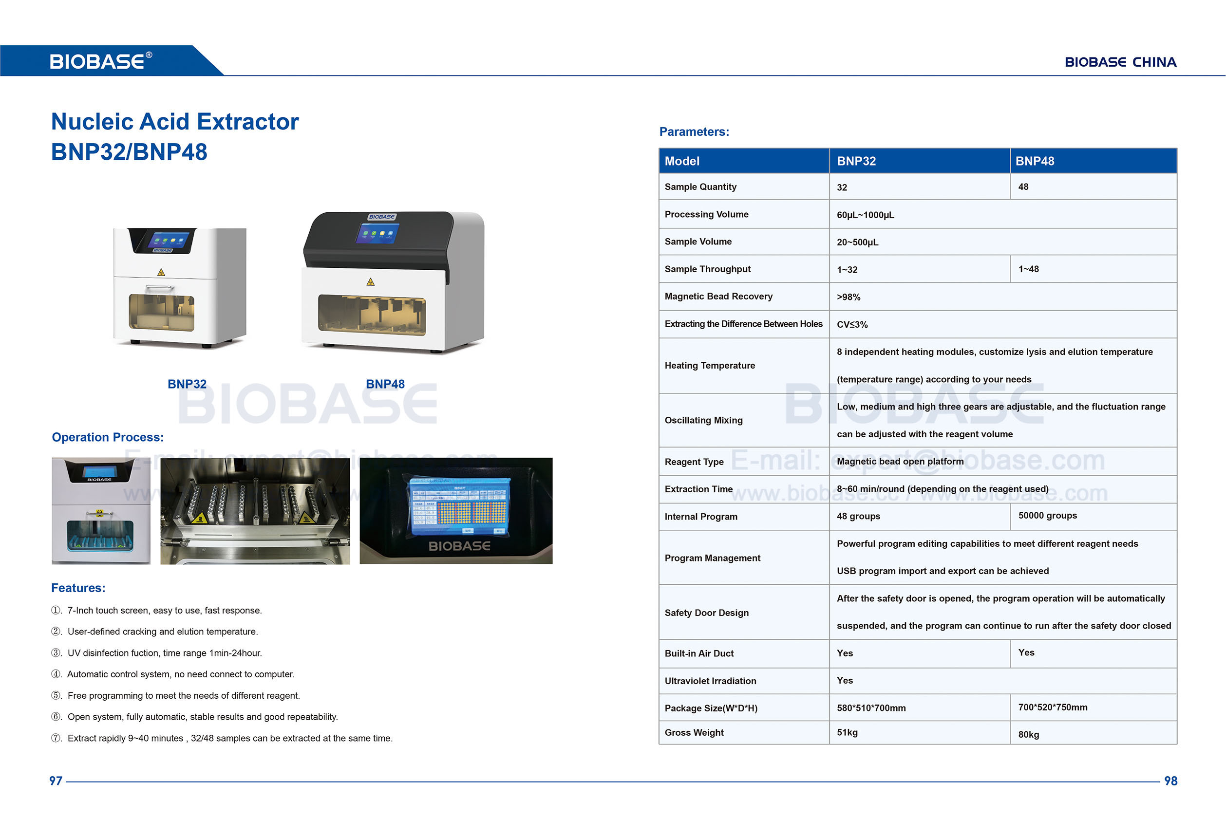 97-98 Extracteur d'acide nucl&eacute;ique BNP32 et BNP48