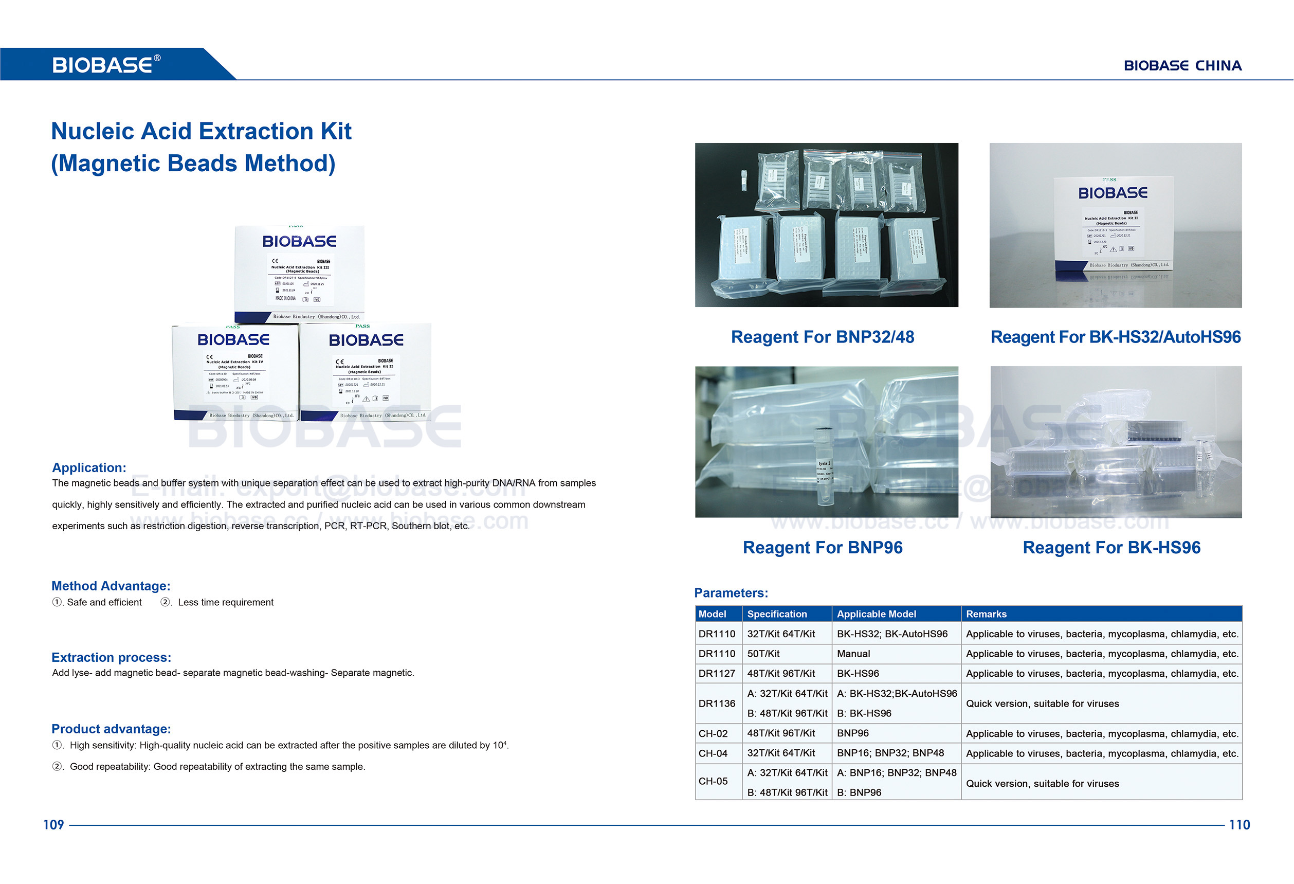 109-110 Kit d’extraction d’acide nucl&eacute;ique