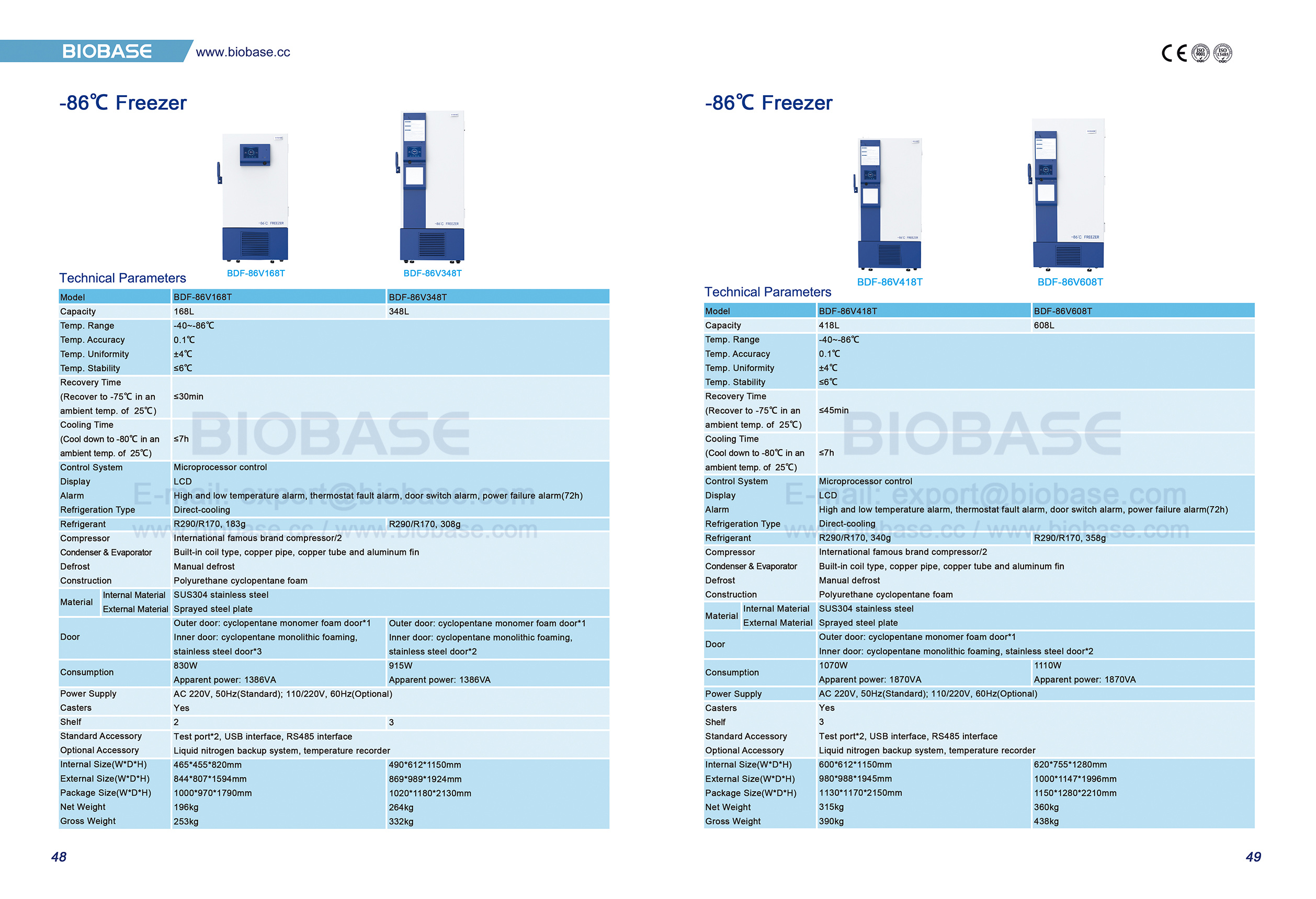 48-49 -86&deg;C Cong&eacute;lateur